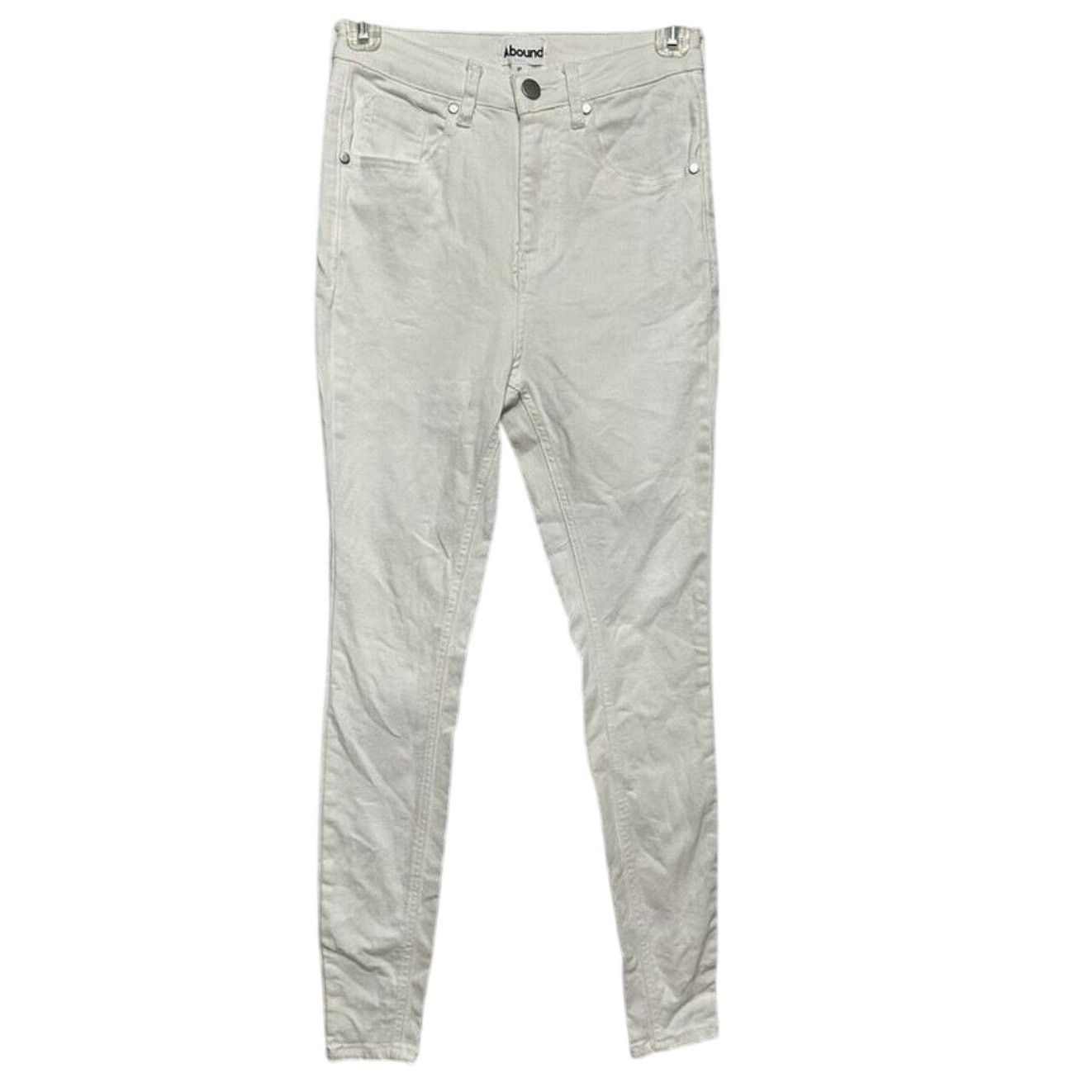 Other Abound Women's White Skinny Mid Rise Jeans Stretch Denim 26 Size 26" / US 2 / IT 38 - 1 Thumbnail