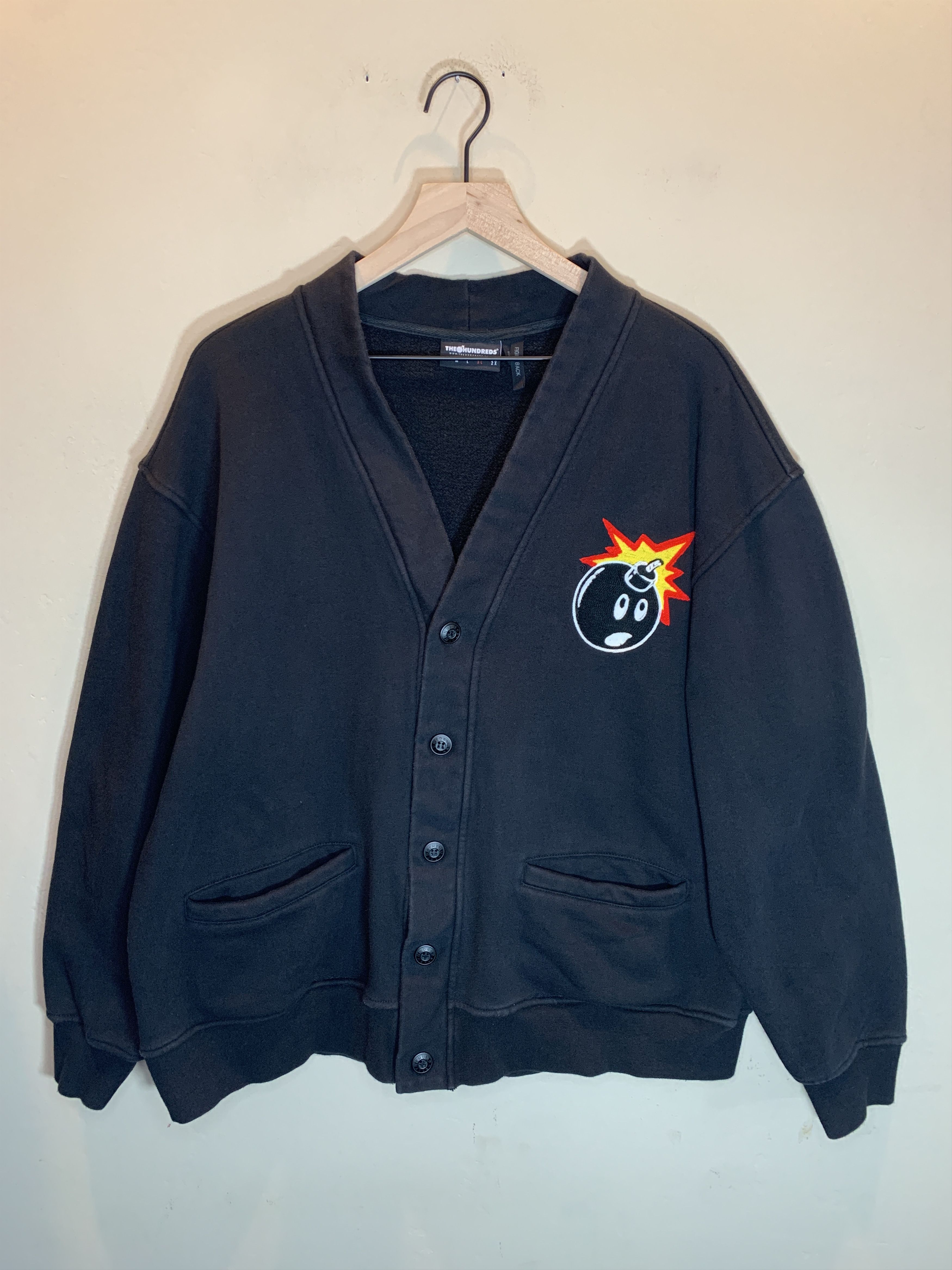 The Hundreds *RARE* Vintage The Hundreds Chain Stitch Adam Bomb Cardigan Size US XL / EU 56 / 4 - 1 Thumbnail