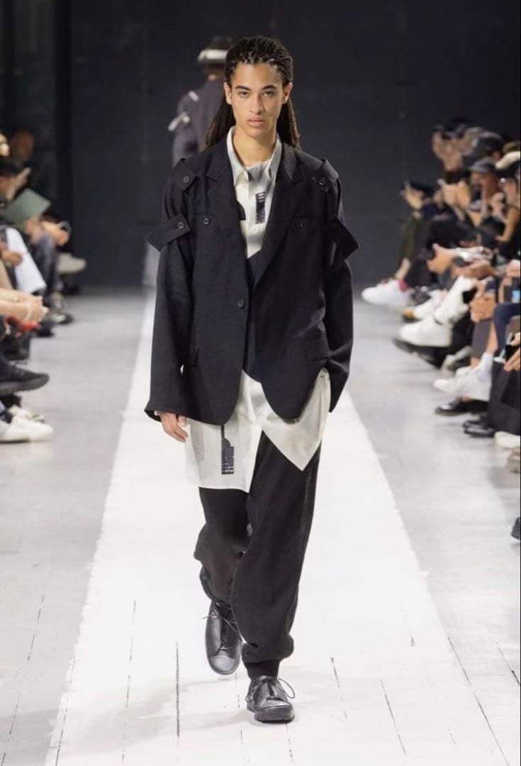 Yohji Yamamoto Pour Homme 24SS One-Button Epaulette Jacket