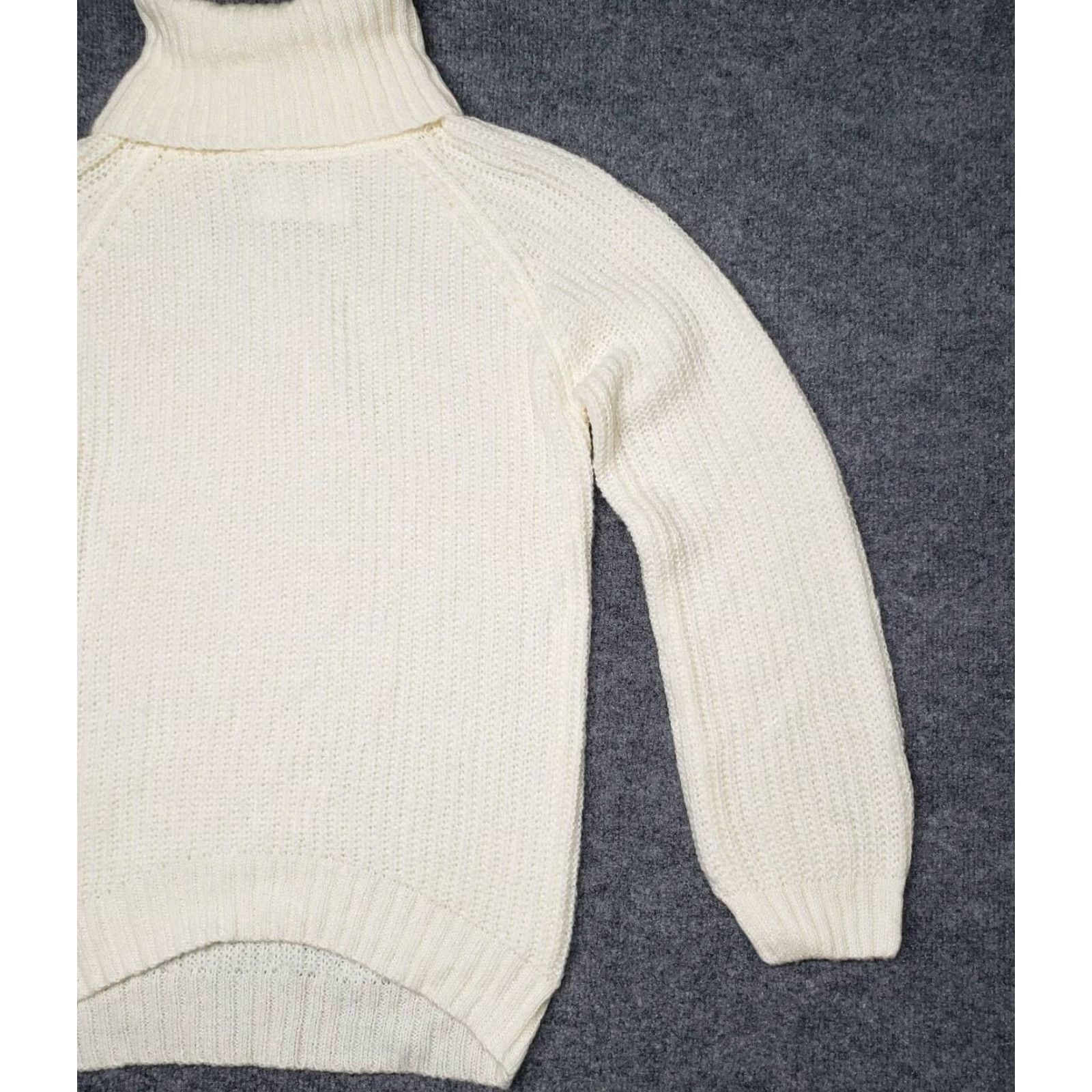Vintage Rue21 Sweater Womens XS Ivory Pullover Long Sleeve Turtleneck New Size XS / US 0-2 / IT 36-38 - 4 Thumbnail