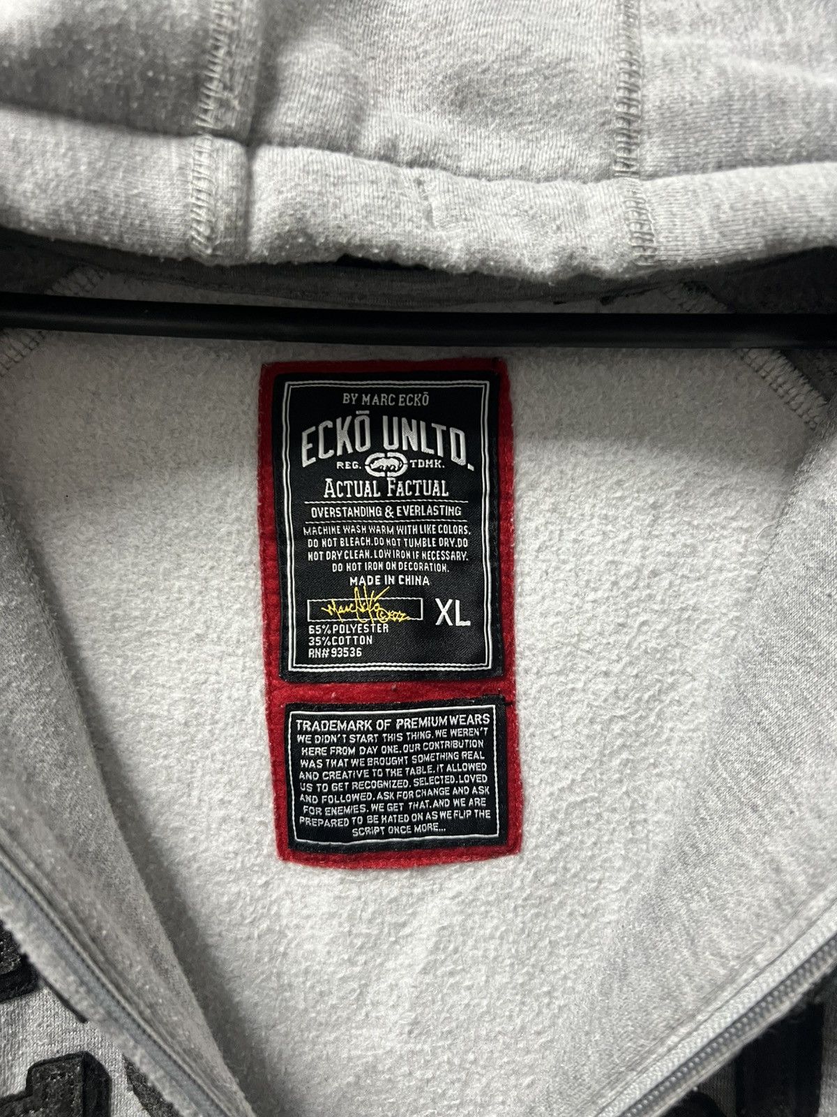 Ecko Unltd. Vintage Ecko Unltd Big Logo Rap Zip Up Hoodie Y2K Size US XL / EU 56 / 4 - 9 Thumbnail