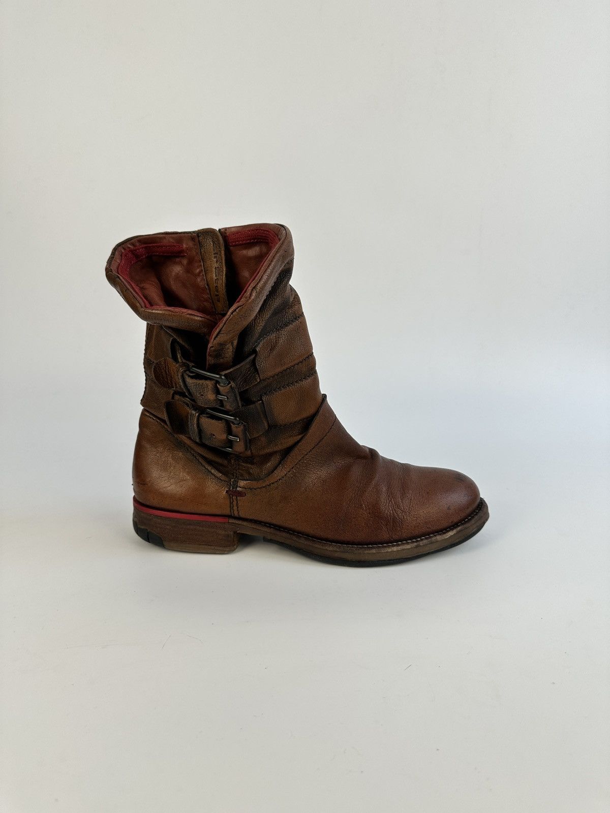 A.S.98 Airstep A.S.98 Pelle Boots Stivali Donna Taglia Biker Moto Size US 9 / IT 39 - 6 Thumbnail