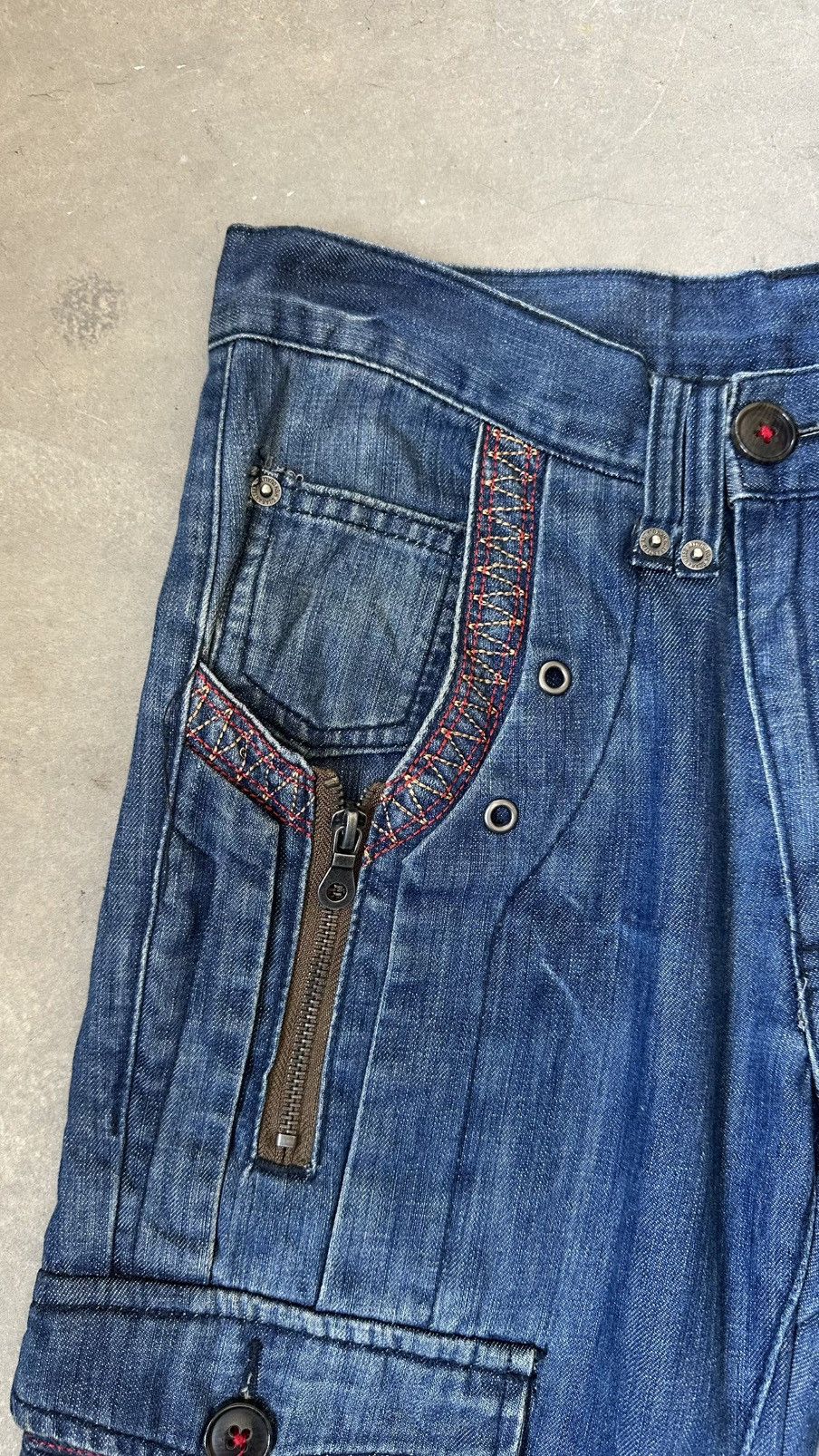Japanese Brand JAPAN AVANT GARDE CARGO DENIM PANT Size US 31 - 6 Thumbnail