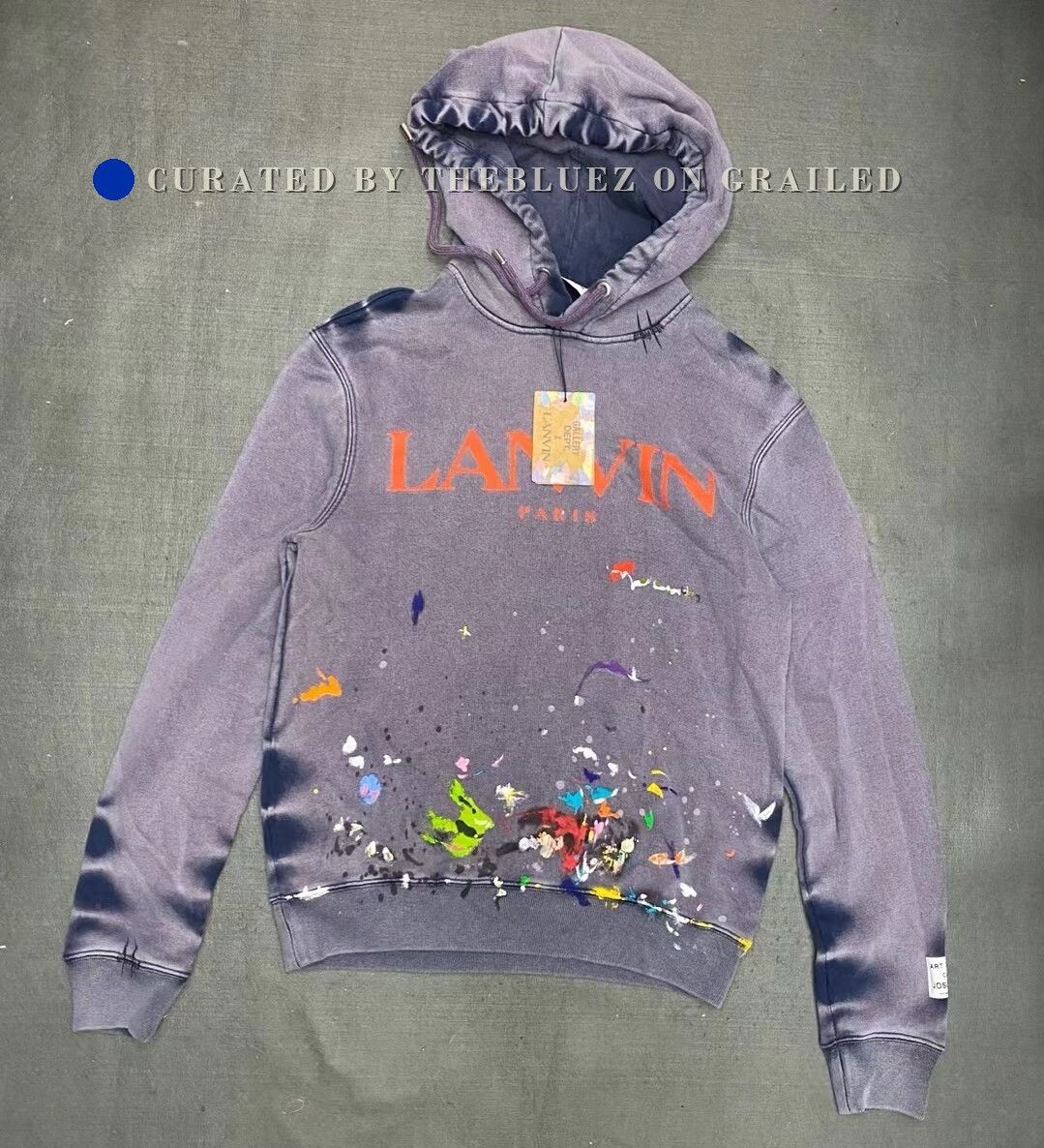 Lanvin Lanvin x Gallery Dept Splatter Logo Hoodie Size US S / EU 44-46 / 1 - 1 Thumbnail