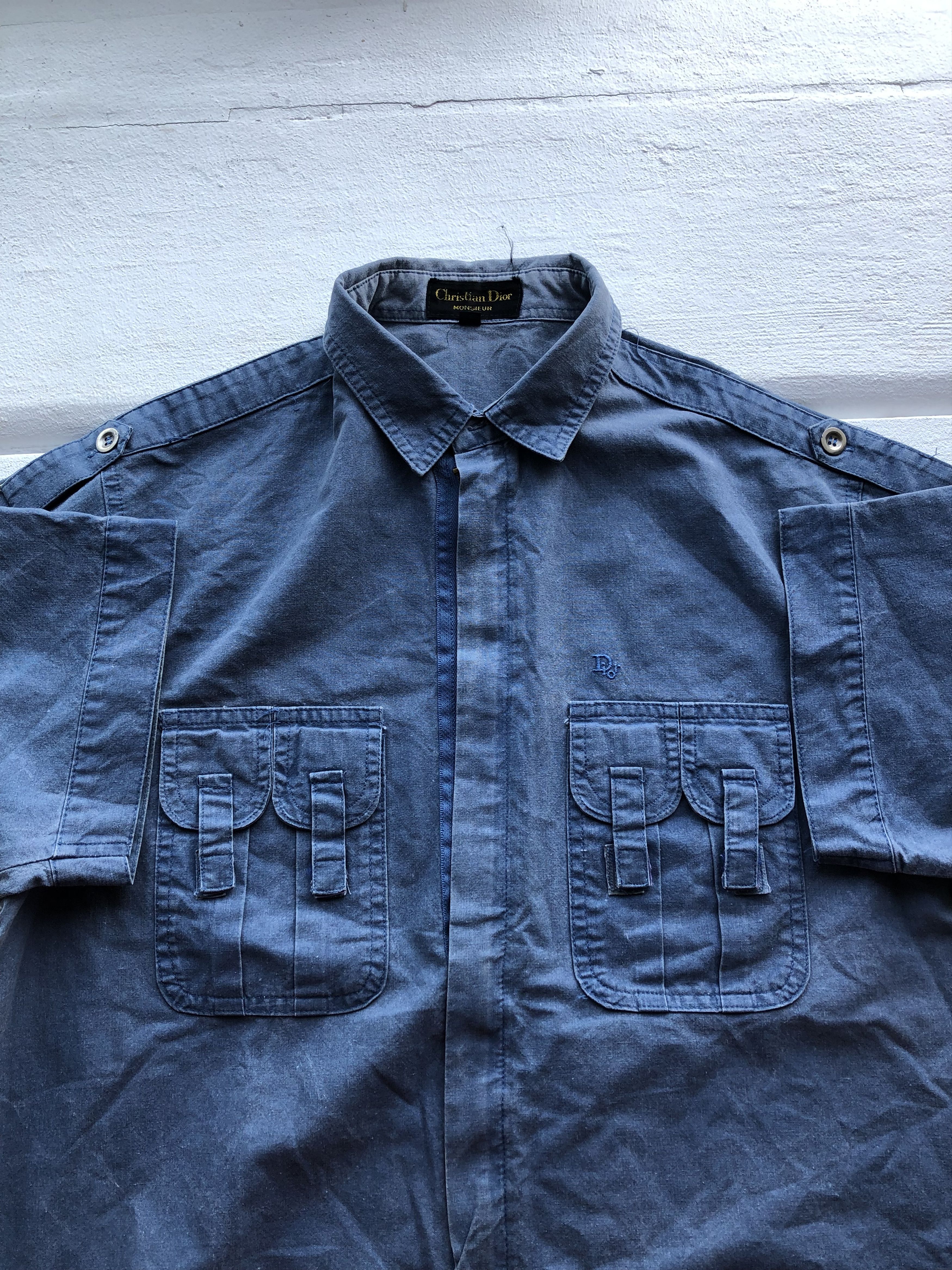 Christian Dior Monsieur 90s Christian Dior Monsieur Multipocket Stone Washed Shirt Size US L / EU 52-54 / 3 - 2 Thumbnail