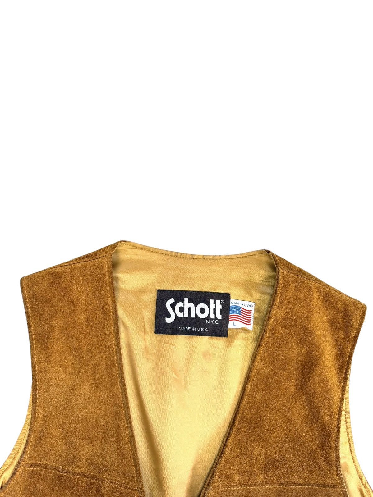 Schott Vintage Usa Schott Leater Suede vest Western Biker style Size US L / EU 52-54 / 3 - 4 Thumbnail