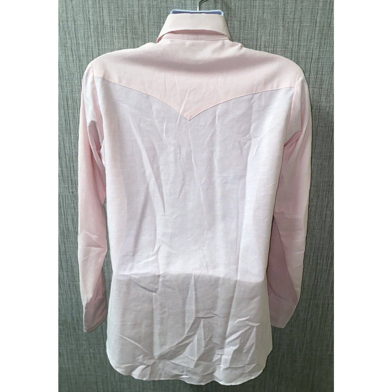 Vintage VINTAGE The Hustler Collection Mens Pink Snap Button Long Sleeve Dress Shirt 15 1/2 Men Dress Shirt Pink Snap Button Long Sleeve 15 1/2 Mens Size 40R - 6 Thumbnail
