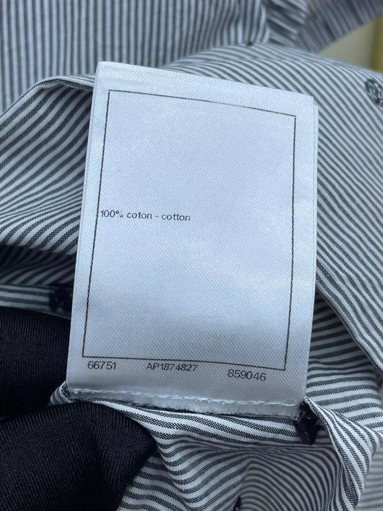 Chanel Chanel 24P gray striped logo shirt 2504-Nextarrow Size XXS / US 00 / IT 34 - 8 Thumbnail