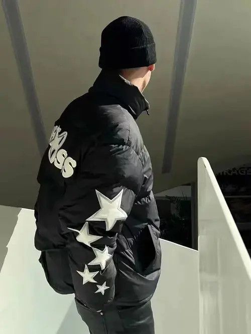 Street star printed winter thick coat