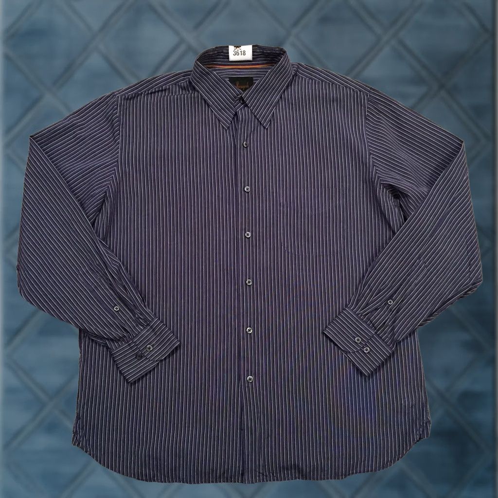 Jos. A. Bank Jos. A. Bank Shirt Mens Large Blue Striped Long Sleeve Button Up Size US L / EU 52-54 / 3 - 1 Thumbnail