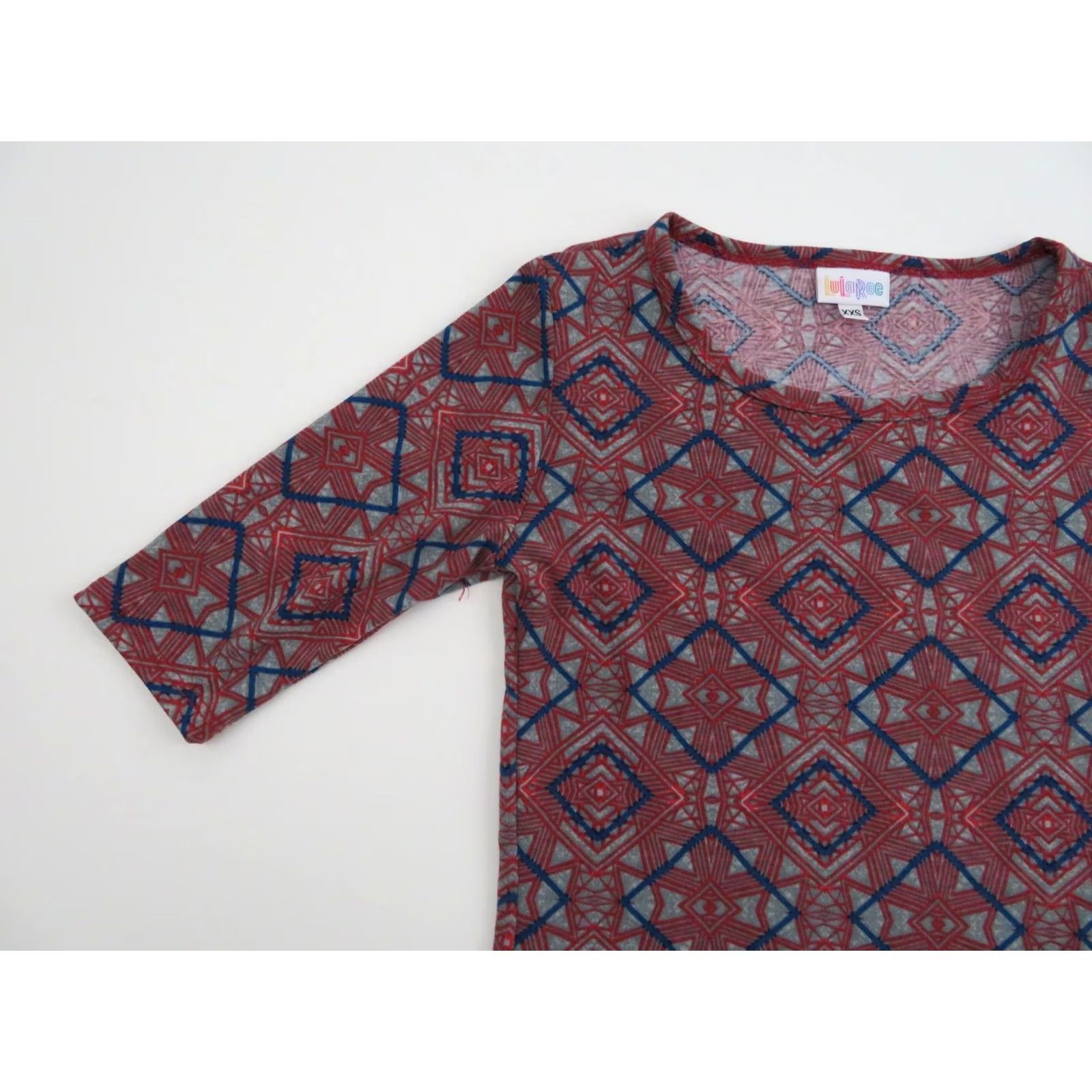 Vintage LuLaRoe Julia Dress 2XS Womens Bodycon Knee Length Red Aztec Tribal Unicorn Stretch NWT Size XXS / US 00 / IT 34 - 5 Thumbnail