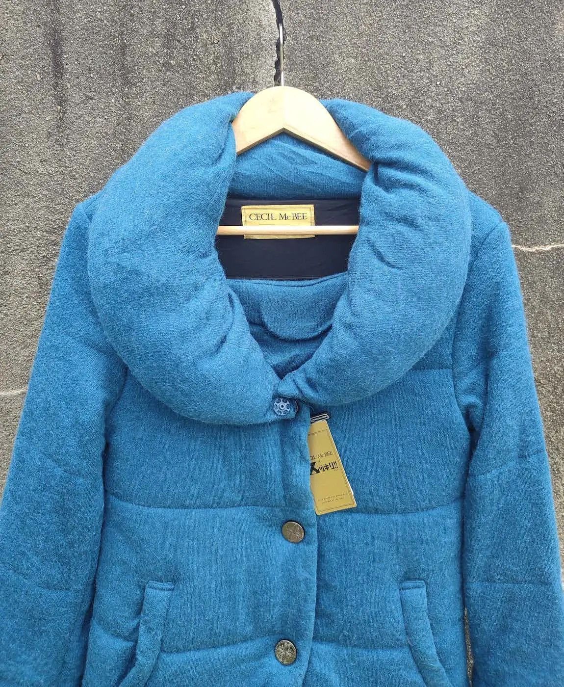 Designer × Japanese Brand Cecil McBee Blue Puffer Wool Jacket - Women’s M Size M / US 6-8 / IT 42-44 - 2 Thumbnail