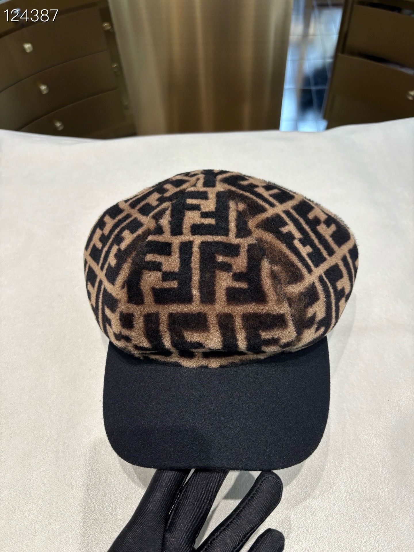 Fendi FENDI FF Print Wool Baseball Cap Size ONE SIZE - 1 Thumbnail