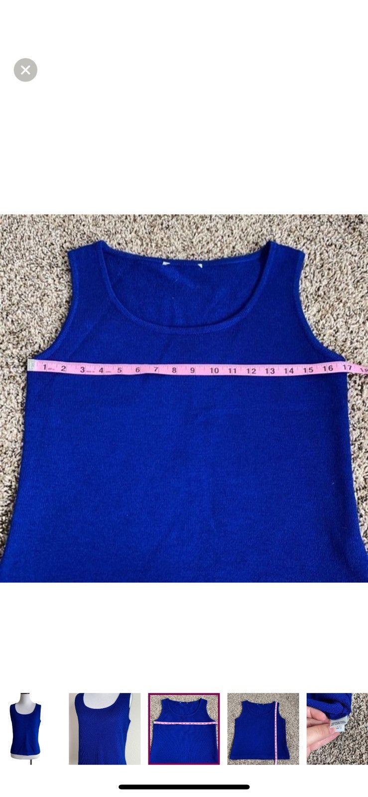 St. John St John women’s knit‎ blue sleeveless top Size S / US 4 / IT 40 - 5 Thumbnail