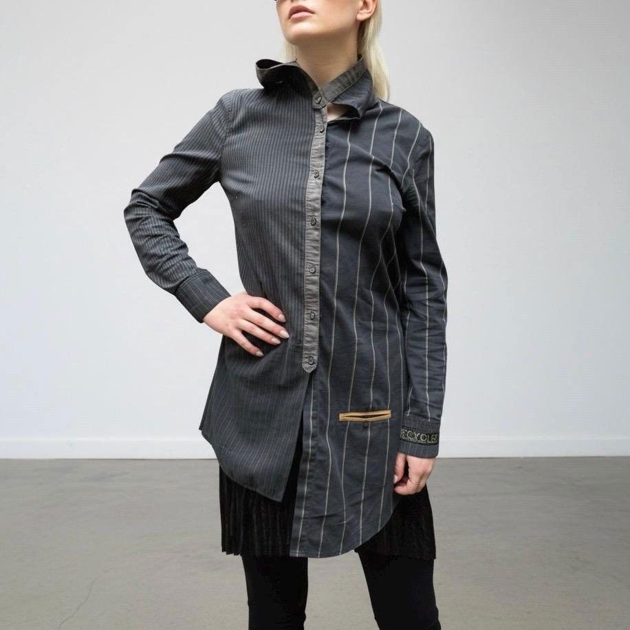 Cop Copine The Cop Copine Asymmetrical Striped Shirt Size ONE SIZE - 2 Thumbnail