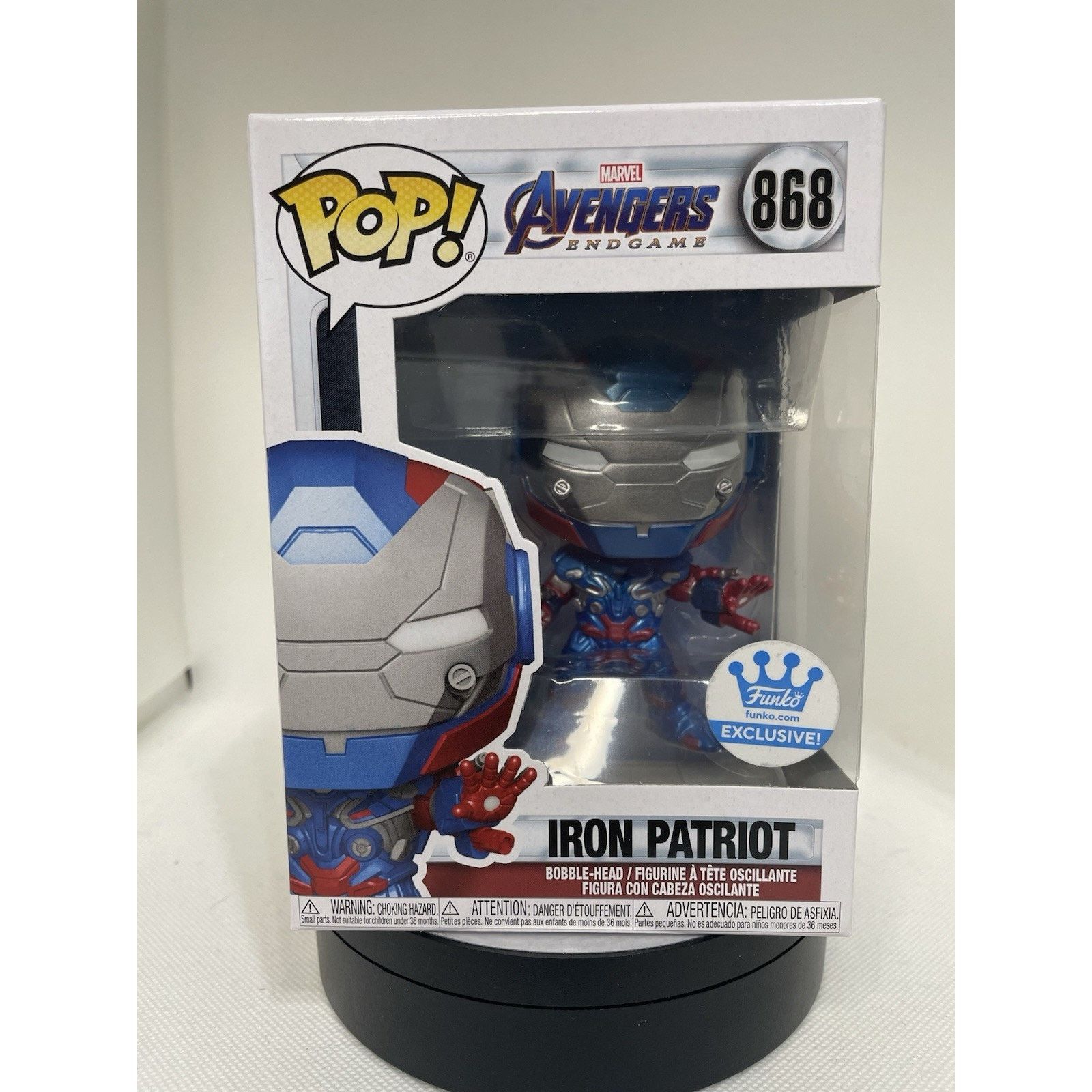 Marvel Comics Funko Pop Iron Patriot (Metallic) - Funko (Exclusive) #868 Size ONE SIZE - 1 Thumbnail