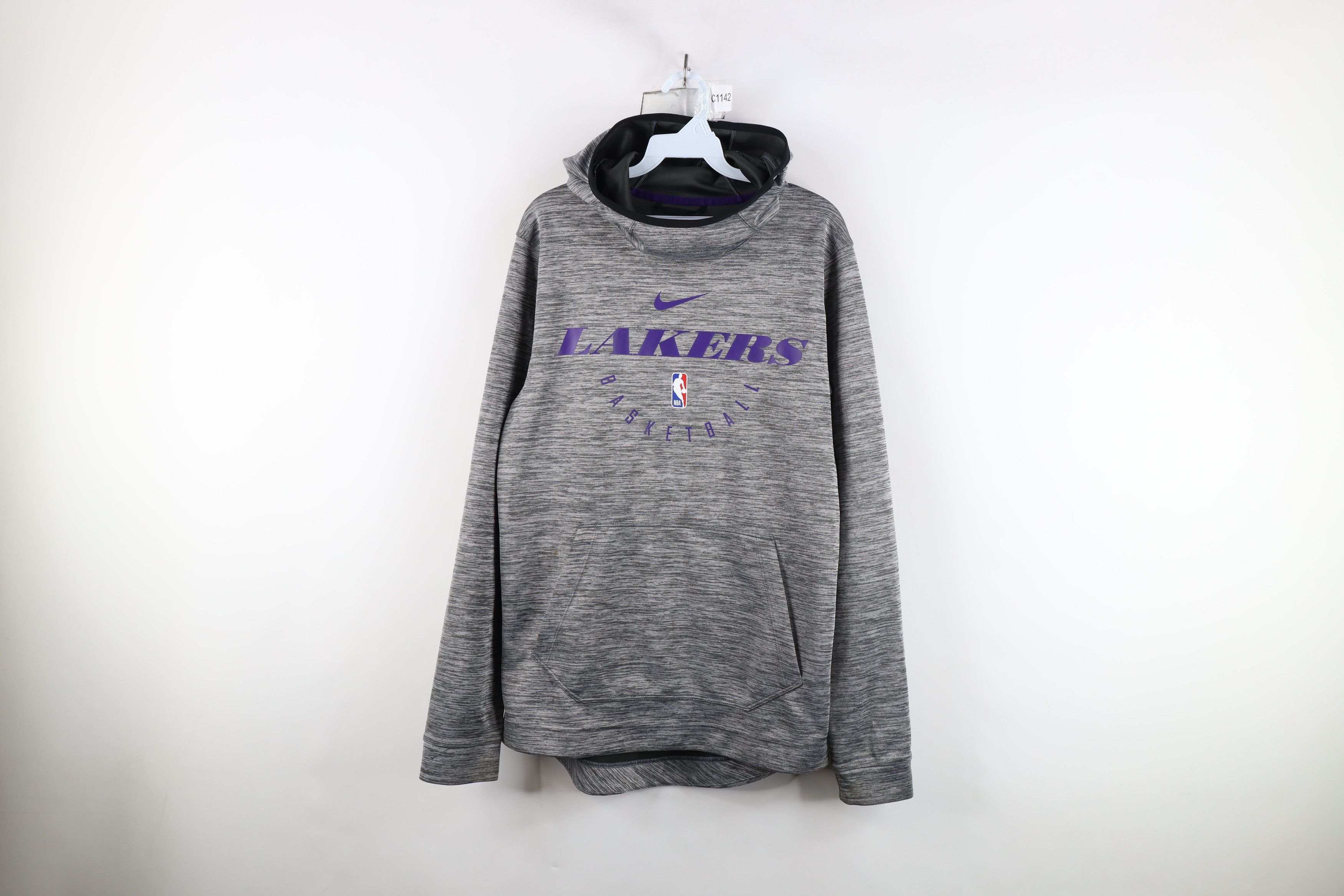 Nike × Vintage Nike NBA Authentics Lakers Basketball Hoodie Sweatshirt Size US S / EU 44-46 / 1 - 1 Thumbnail