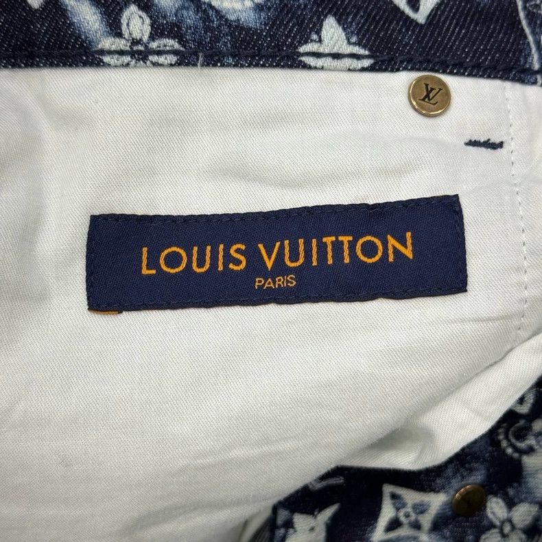 Louis Vuitton Louis Vuitton Tie-dyed cashew flower denim shorts Size US 30 / EU 46 - 4 Thumbnail