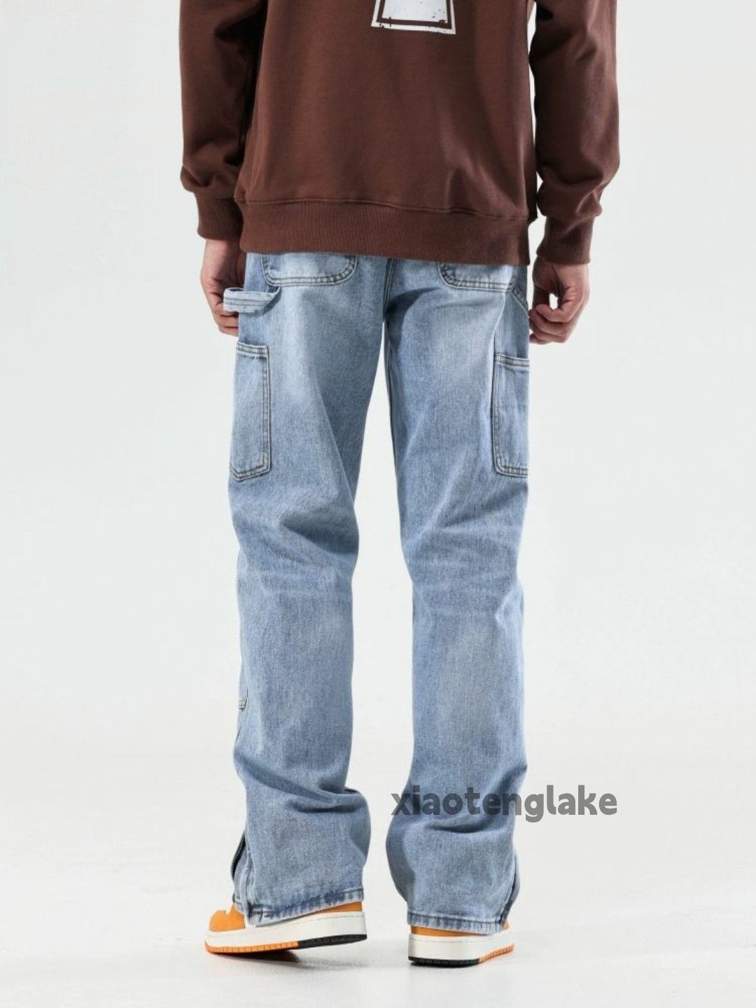 Jean × Vintage washed faded utility carpenter workwear zipper jeans Size US 32 / EU 48 - 2 Thumbnail