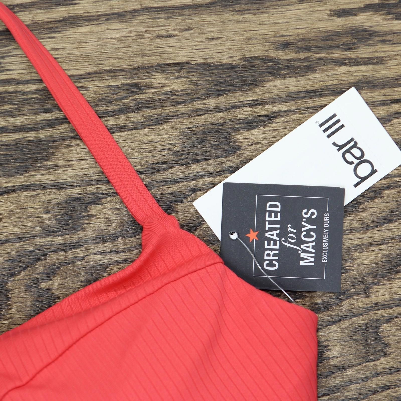 Bar III Nwt Bar Iii Bralette Bikini Swim Top Bright Rose Pink Xl Size ONE SIZE - 3 Thumbnail