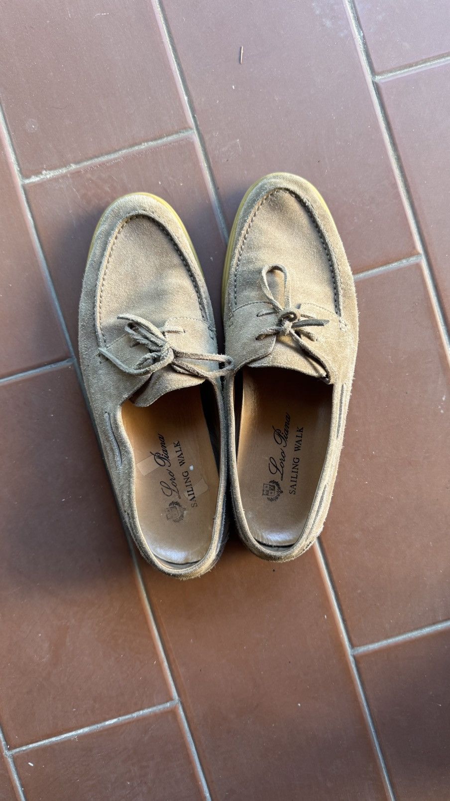 Loro Piana Sailor Walk suede deck shoes