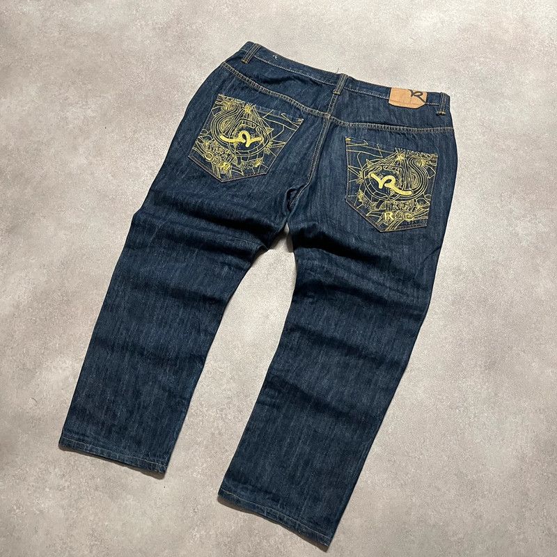 JNCO Vintage Rocawear Baggy Denim Pants Rap Hip Hop Y2K 90s Size US 33 - 2 Thumbnail