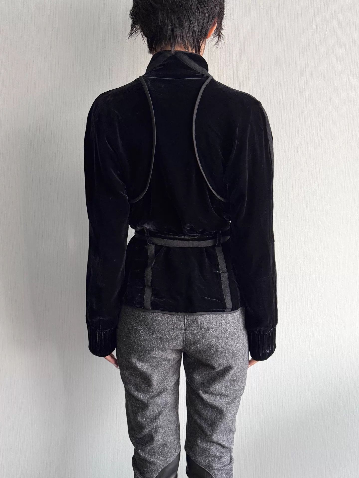 Armani Armani Vintage Velvet Belted Double-Zip Jacket M Size M / US 6-8 / IT 42-44 - 5 Thumbnail