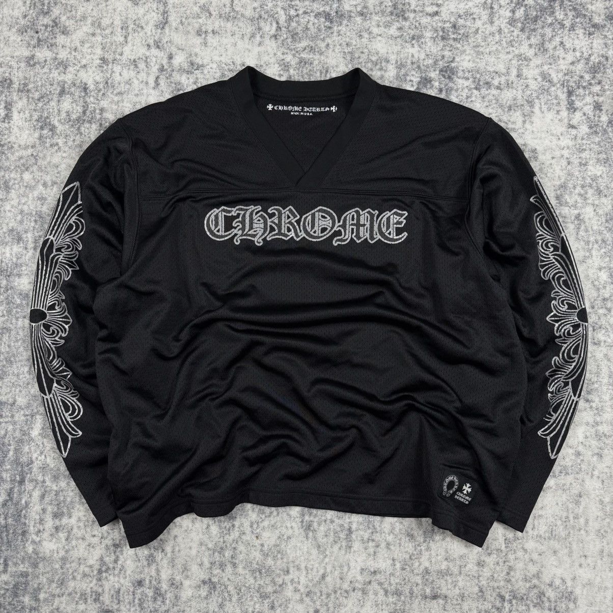 Chrome Hearts Chrome Hearts Long Sleeve Mesh ‘Black’ Jersey Size US XL / EU 56 / 4 - 1 Thumbnail