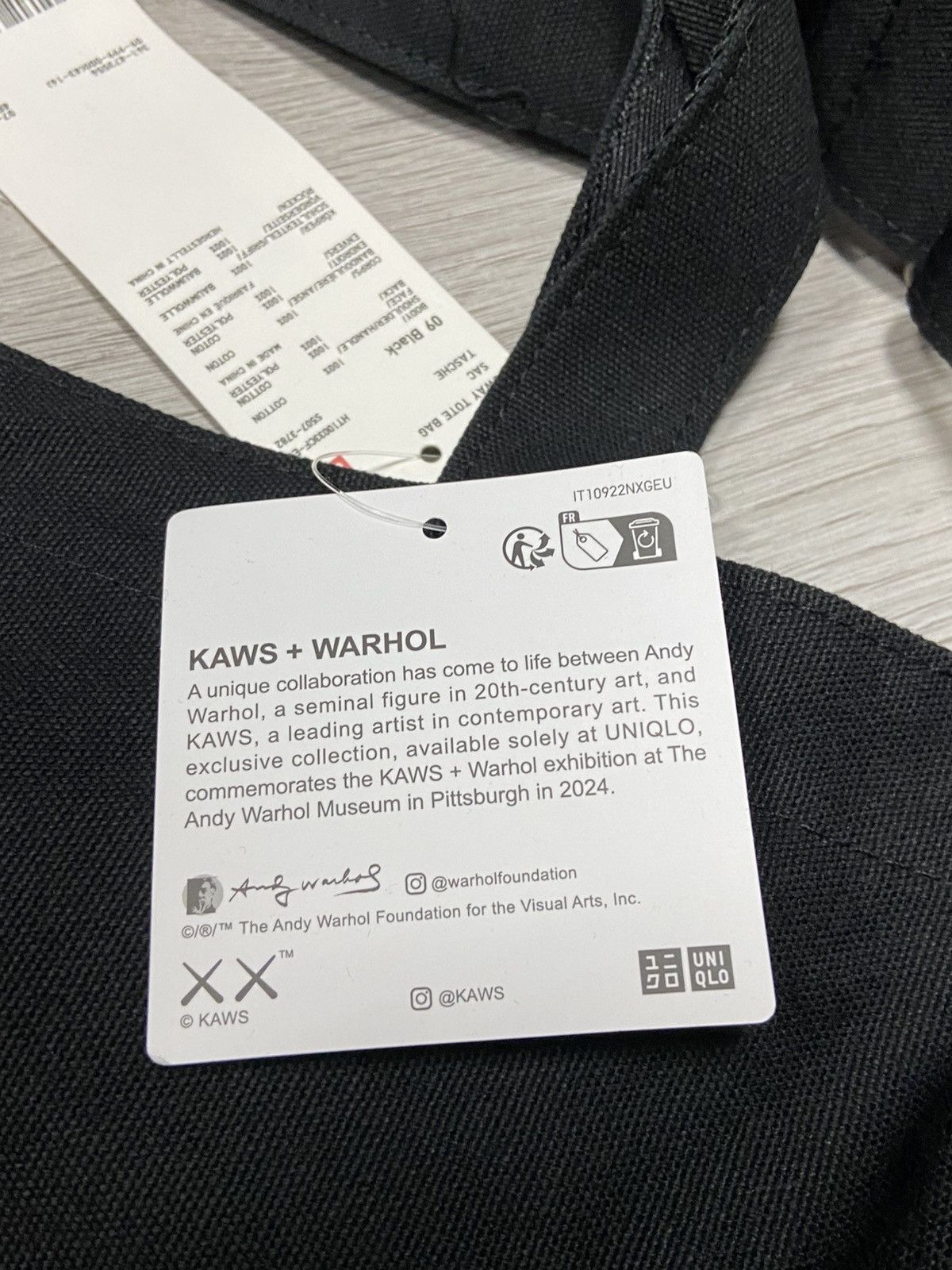 Kaws × Uniqlo Kaws Andy Warhol Tote shoulder Bag shopper Size ONE SIZE - 4 Thumbnail