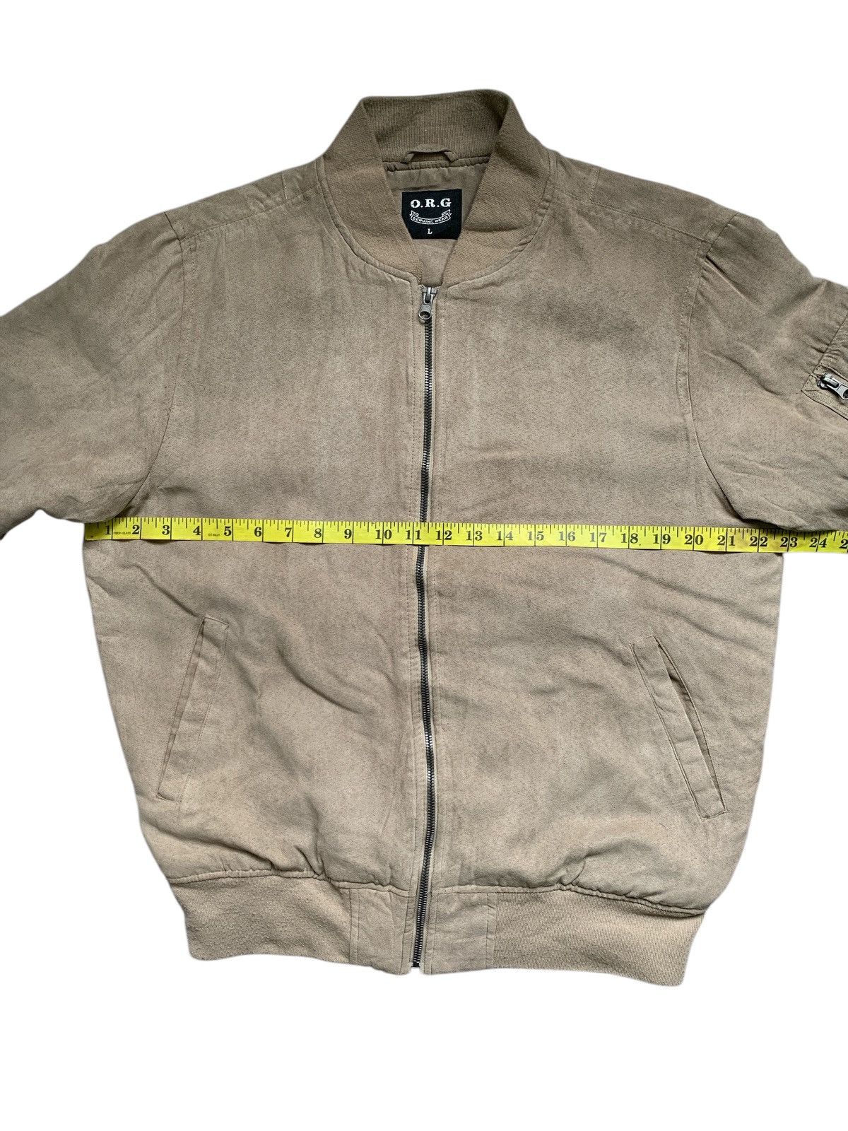 Japanese Brand Rare Design Vintage O.R.G Genuine Wear Bombers Jacket Size US L / EU 52-54 / 3 - 7 Thumbnail