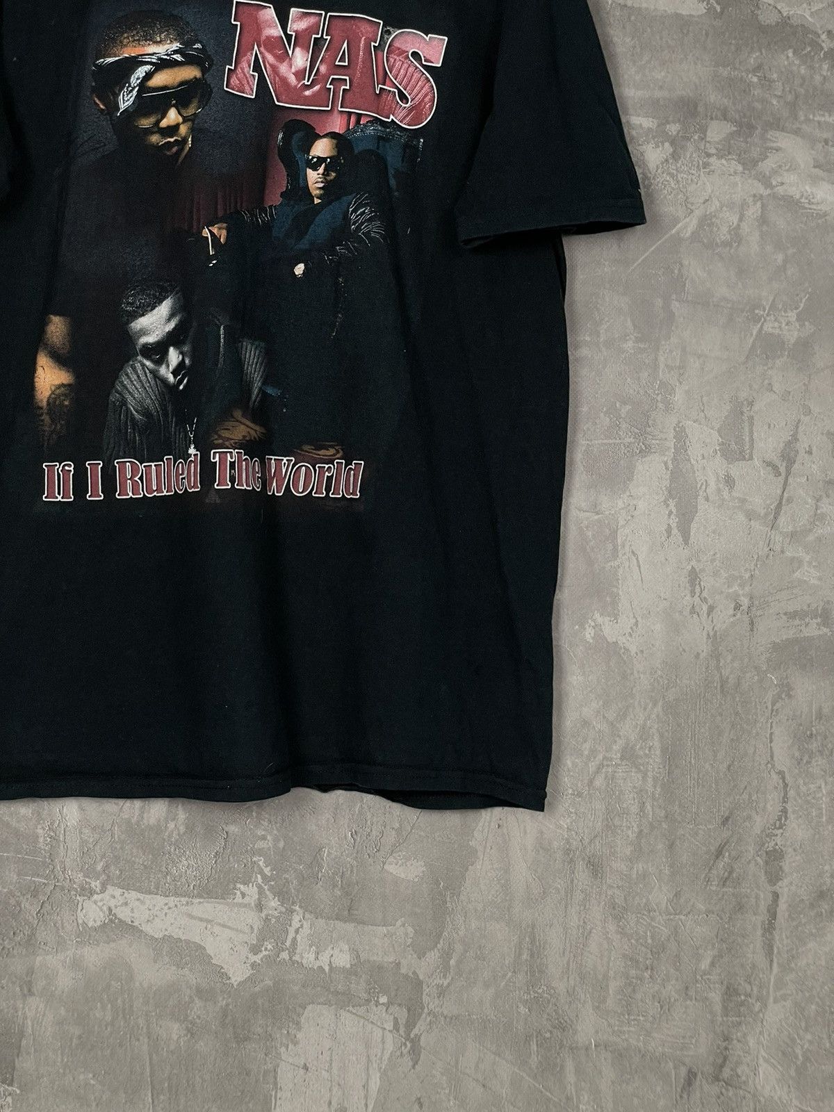 Band Tees × Rap Tees × Vintage Vintage NAS Nas If I ruled the world Rap Crazy Print T shirt Size US M / EU 48-50 / 2 - 6 Thumbnail