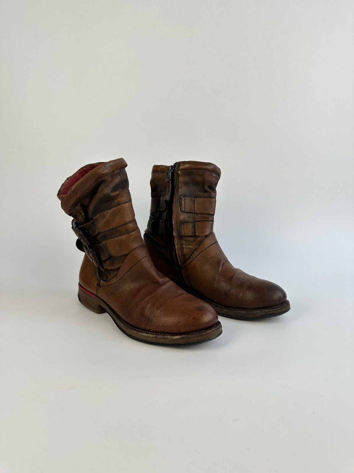Airstep A.S.98 Pelle Boots Stivali Donna Taglia Biker Moto