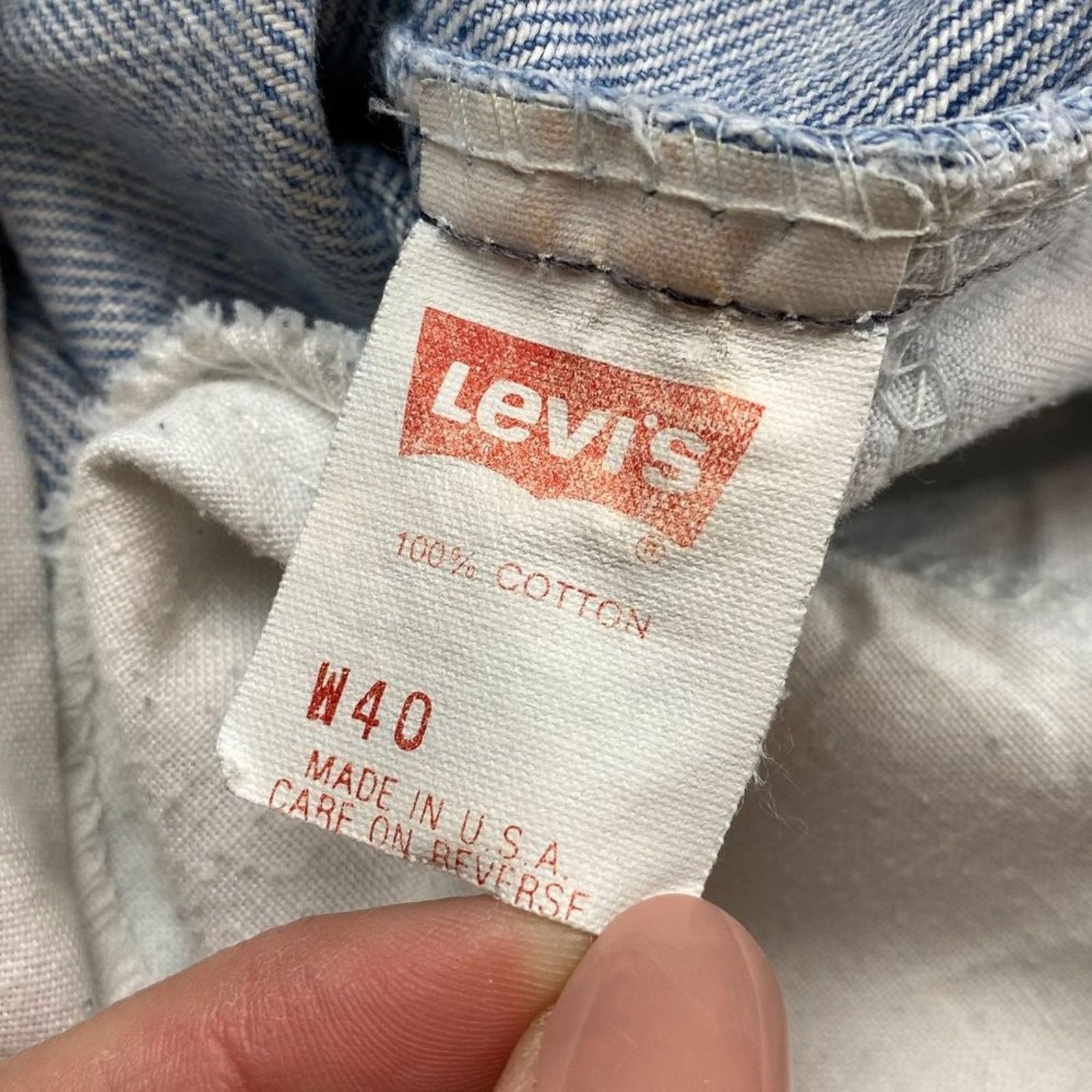 Levi's Vintage 1992 Orange Tab Levi's 550 Lightwash Denim Shorts 40 Size US 40 / EU 56 - 7 Thumbnail