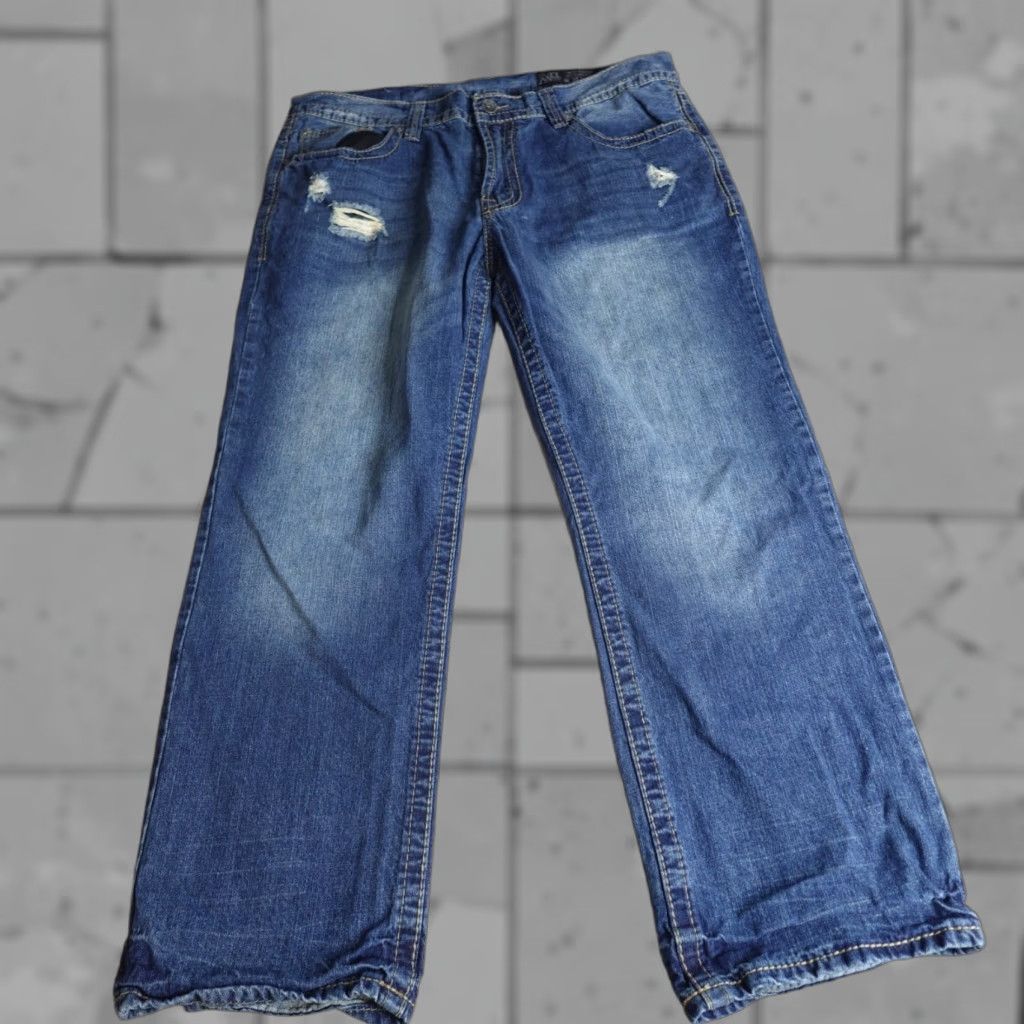 Vintage Axel Jeans 38 x 29 Blue Cotton Relaxed Straight Distressed Denim Men's Jeans Regular Inseam 29 Vintage: No Size US 38 / EU 54 - 1 Thumbnail