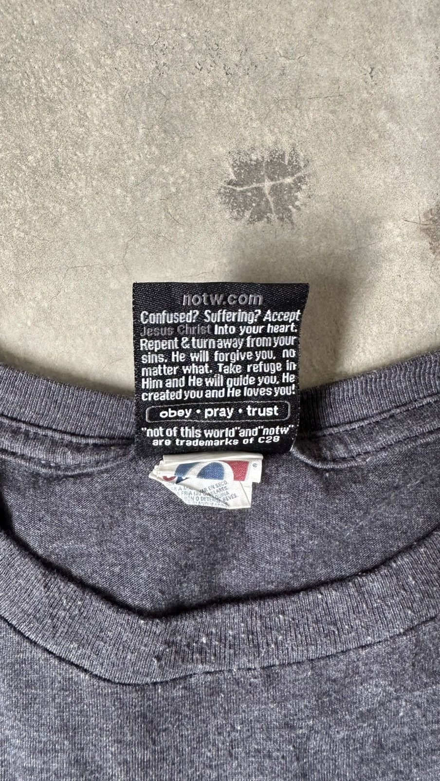 Vintage NOT OF THIS WORLD AFFLICTION POEM TEE Size US XXL / EU 58 / 5 - 6 Thumbnail