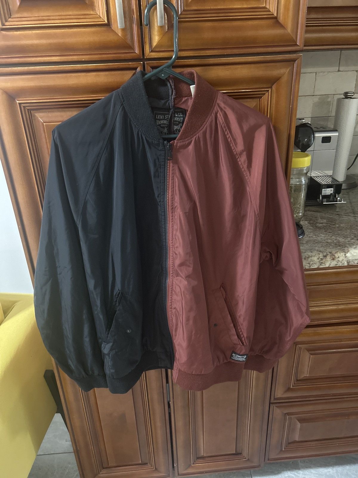 Levi's Levi’s Two-Tone Bomber Jacket (Black/Burgundy) – Size M Size US M / EU 48-50 / 2 - 1 Thumbnail