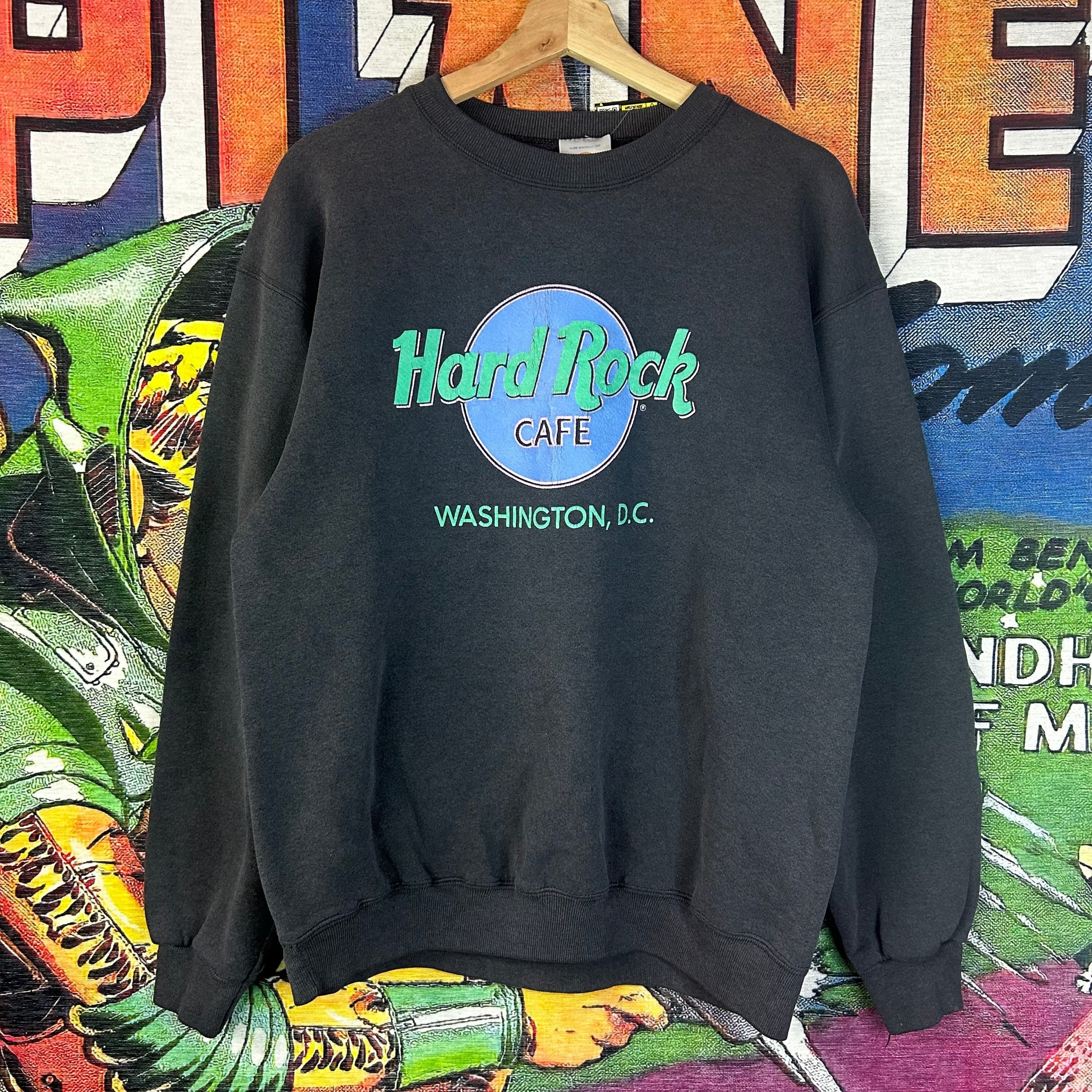 Vintage Vintage 90s Hard Rock Cafe Washington DC Sweatshirt Size L Size US L / EU 52-54 / 3 - 1 Thumbnail