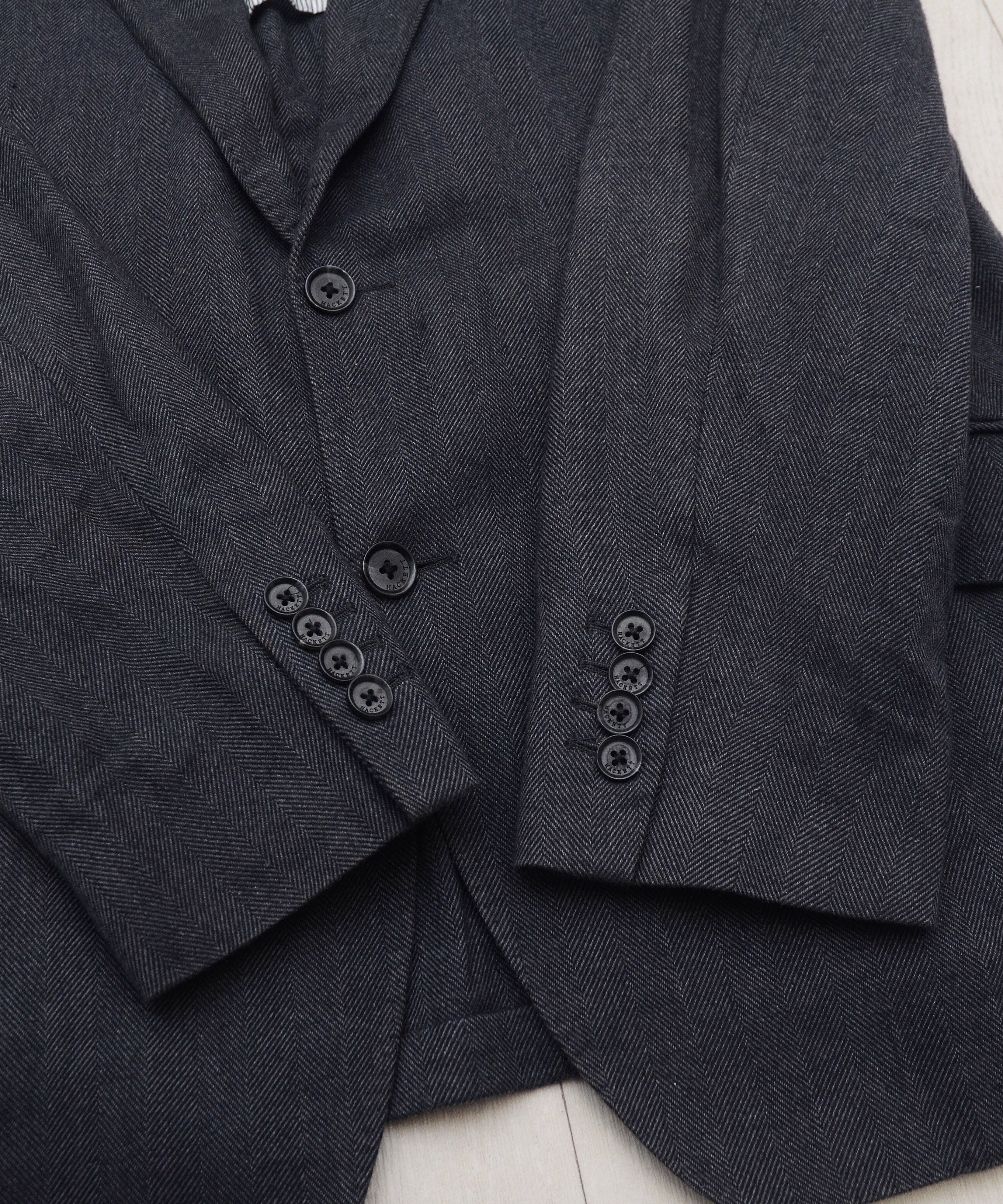 Hackett Hackett London Plain Wool Twill Blazer Jacket Sz UK 46 EU 56 Size 42R - 7 Thumbnail