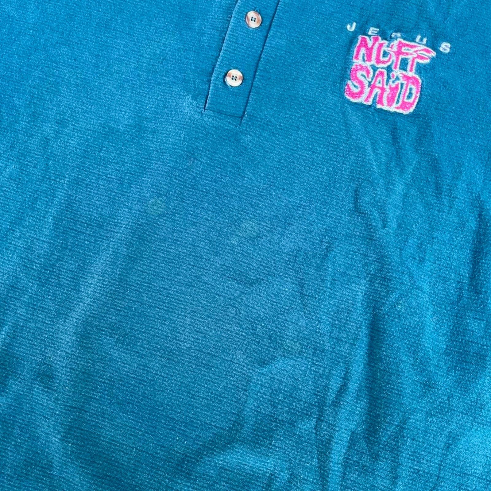 Other Jesus Nuff Said Oneita Rare 00’s Super Heavyweight Hanley Size US XL / EU 56 / 4 - 4 Thumbnail