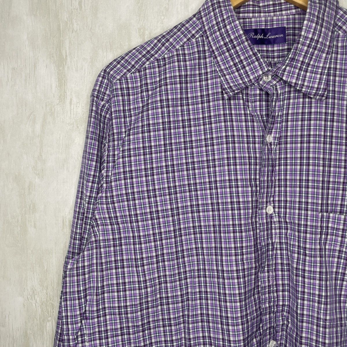 Ralph Lauren Purple Label Ralph Lauren Purple Label Checkered Longsleeve Size US L / EU 52-54 / 3 - 4 Thumbnail