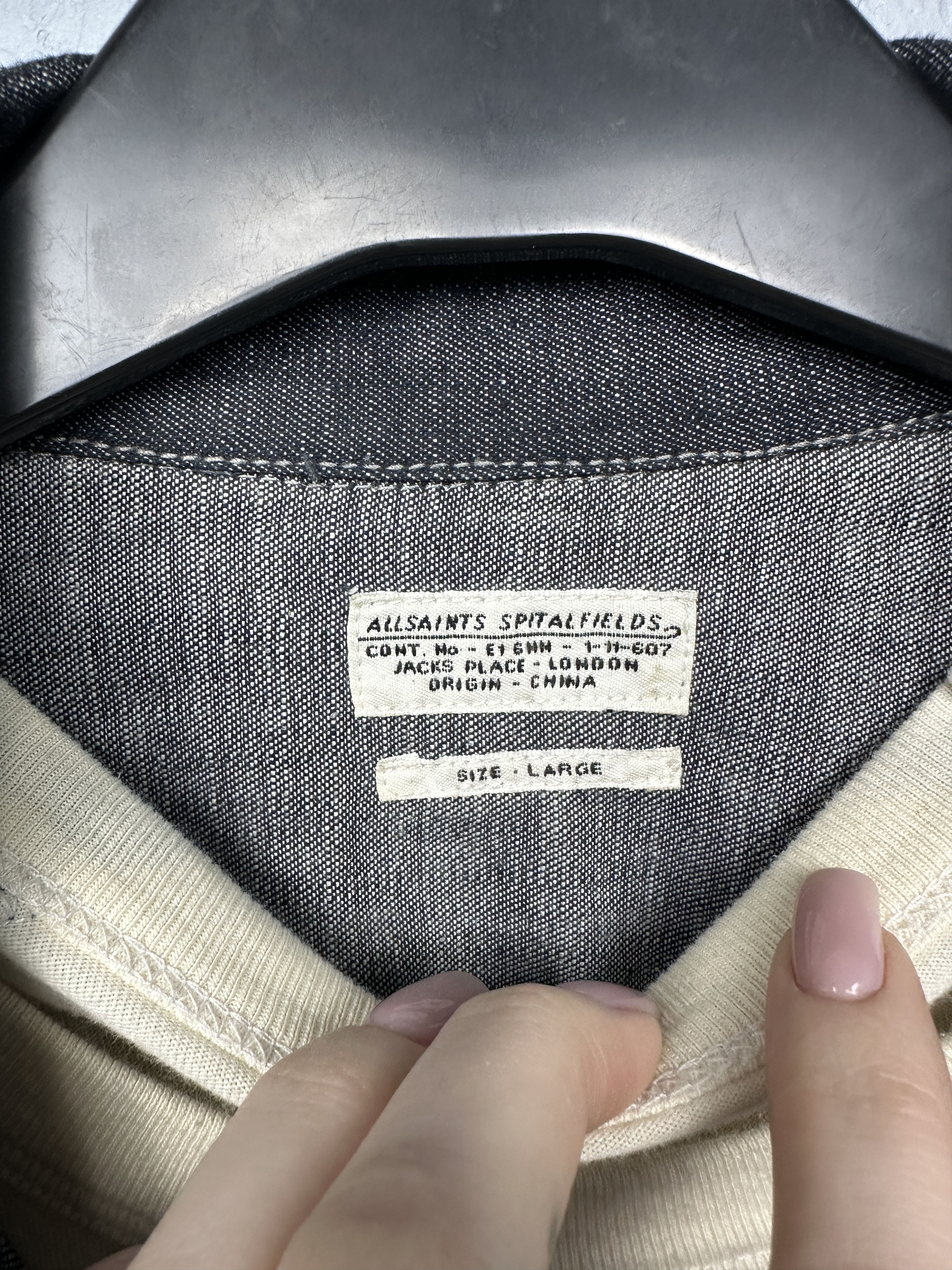 Allsaints Allsaints Mens Haiiro Denim Shirt Size US L / EU 52-54 / 3 - 3 Thumbnail