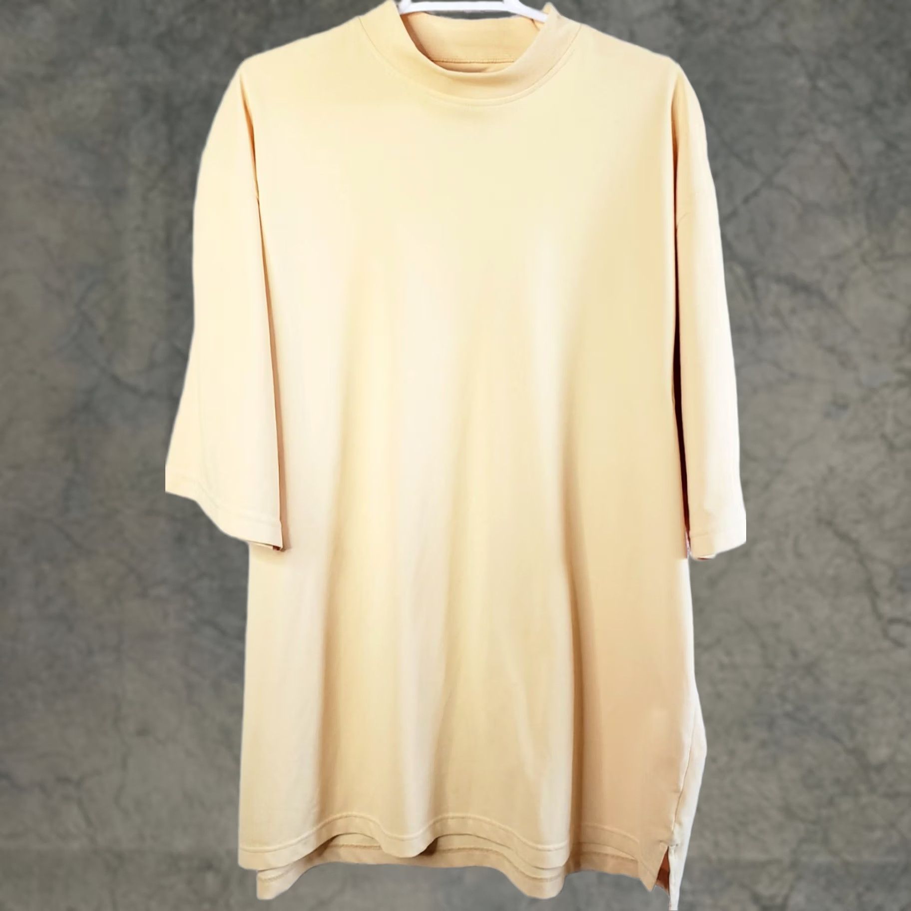 Footjoy Footjoy FJ Golf Shirt Men's XL Pale Yellow Mock Neck Pullover Short Sleeve Casual FJ on Back Neck Size US XL / EU 56 / 4 - 1 Thumbnail