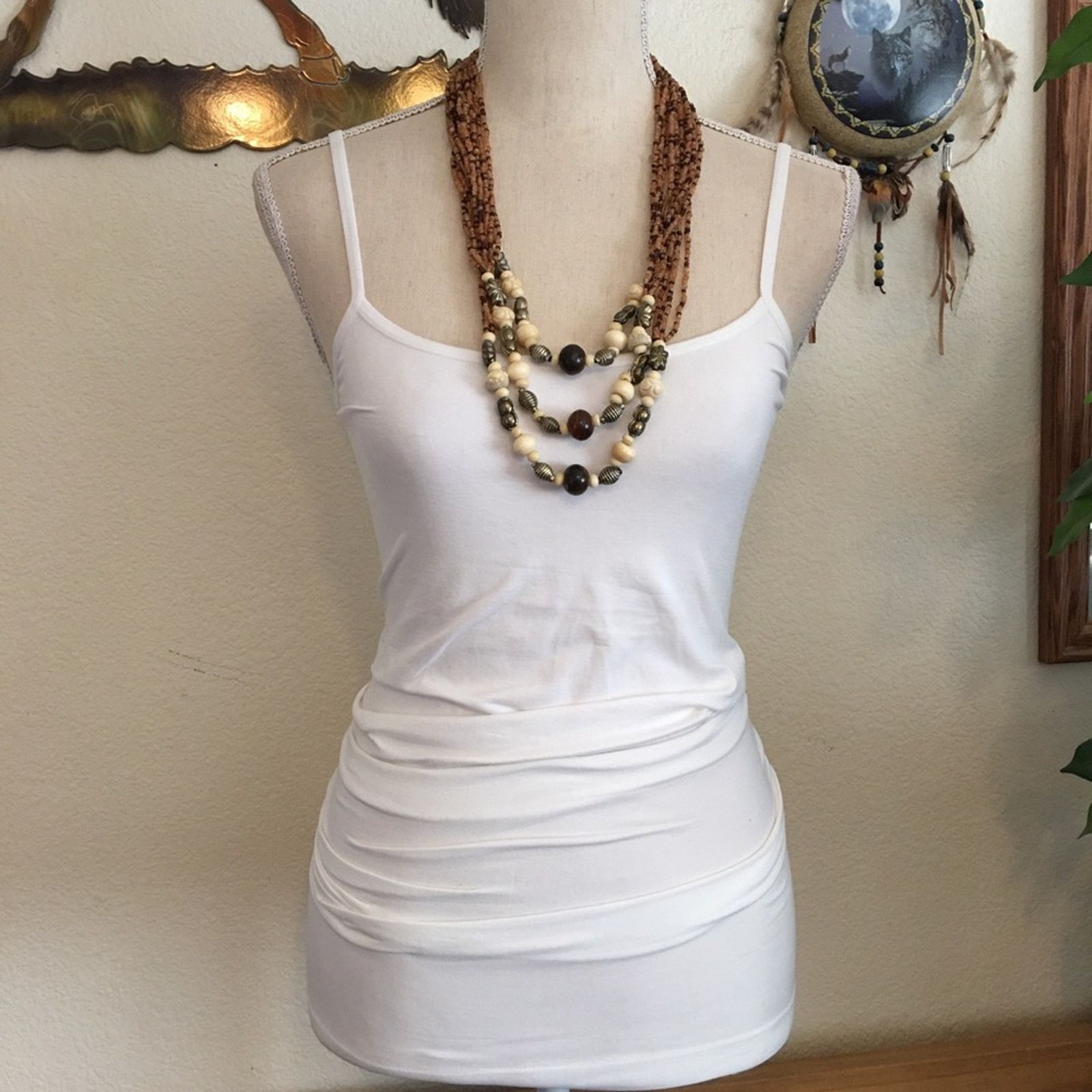 Vintage Vintage 80s multi strand layer seed bead necklace Size ONE SIZE - 4 Thumbnail