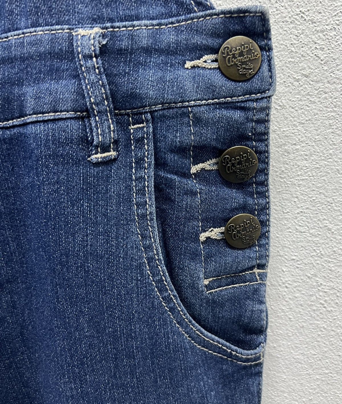 Vintage Repipi Armario Distressed Denim Overalls (Size L) Size US 31 - 9 Thumbnail