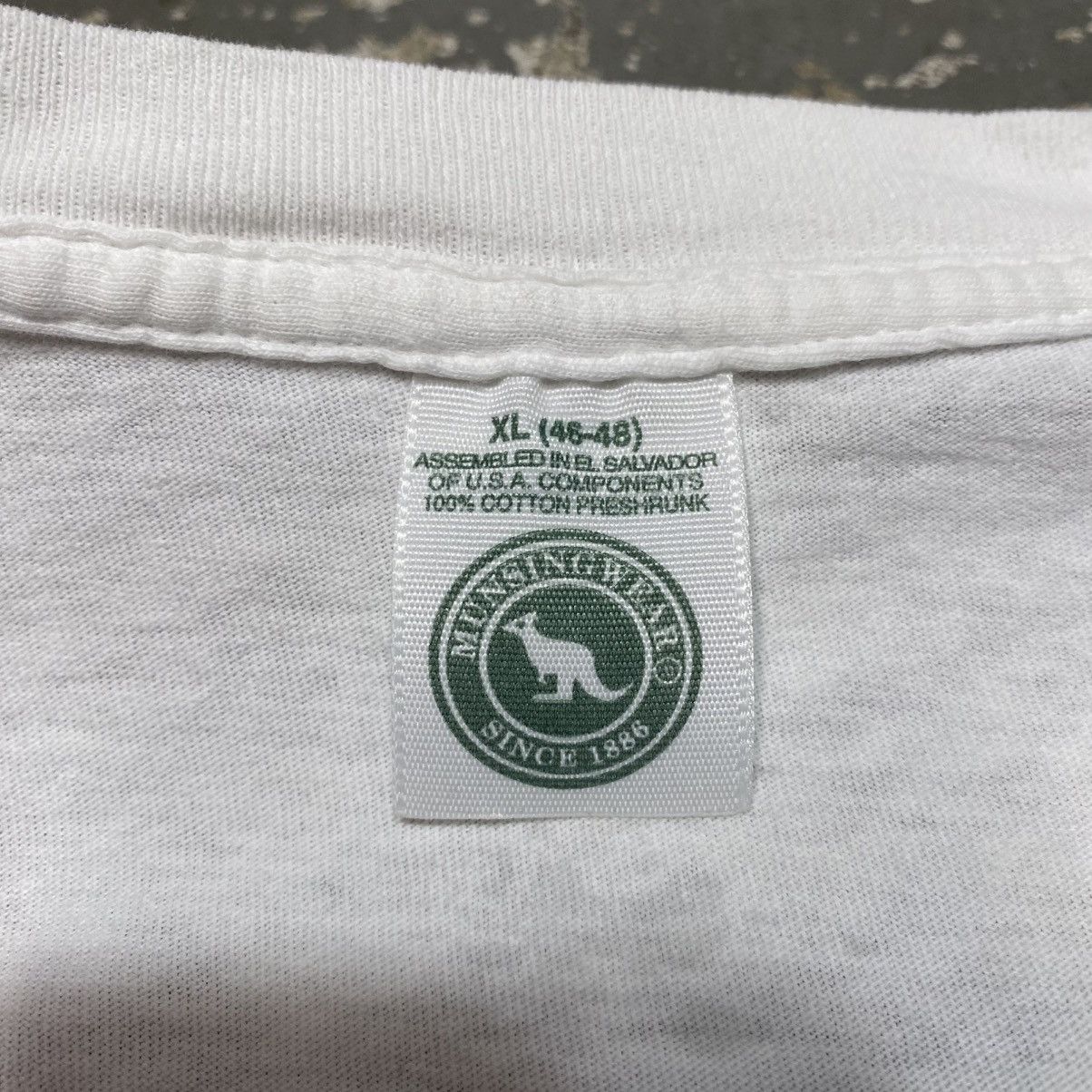 Vintage Vintage White V Neck Blank 80s Single Stitch Tshirt Size US XL / EU 56 / 4 - 4 Thumbnail