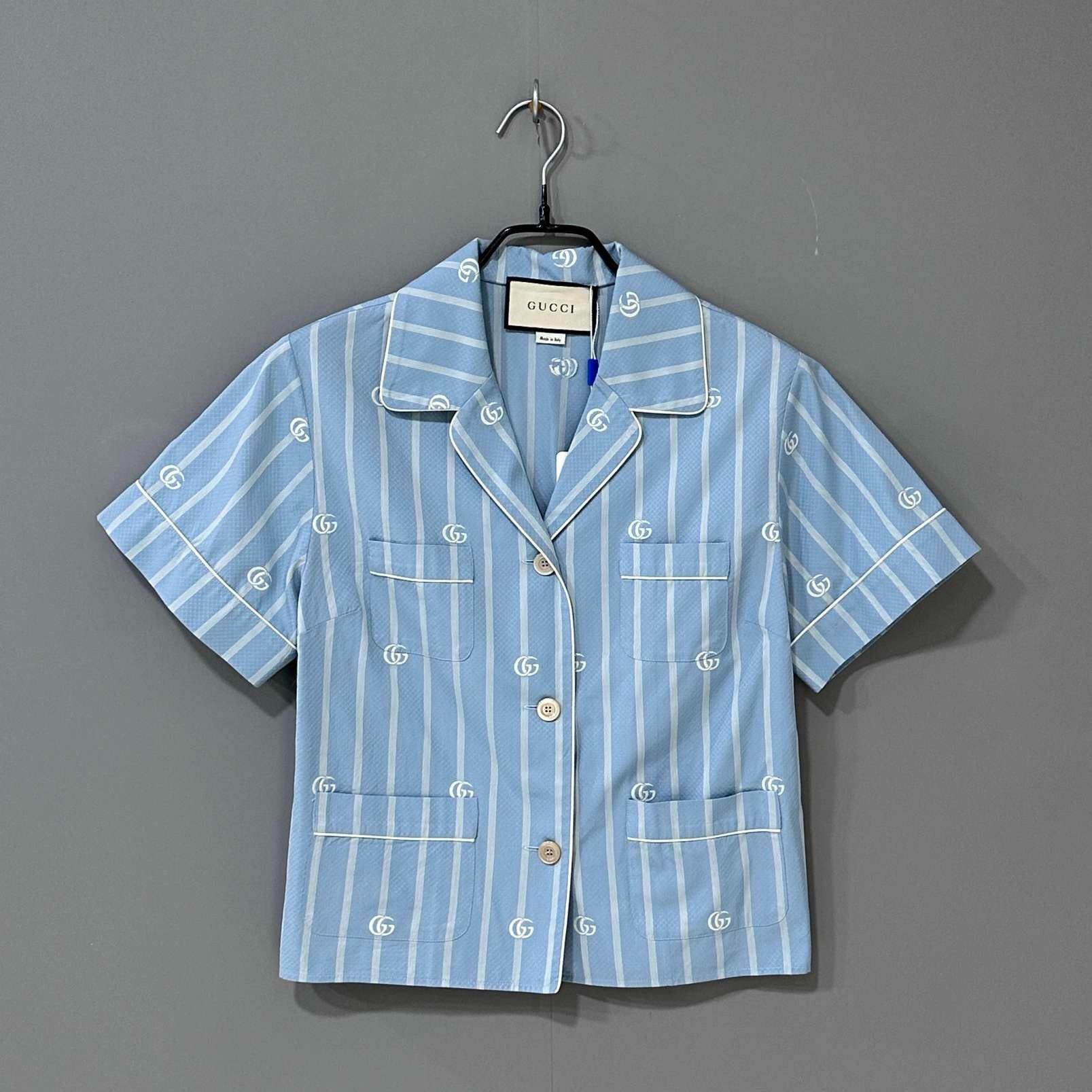 Gucci Gucci embroidered logo shirt 2501-Nextarrow Size US XXS / EU 40 - 1 Thumbnail