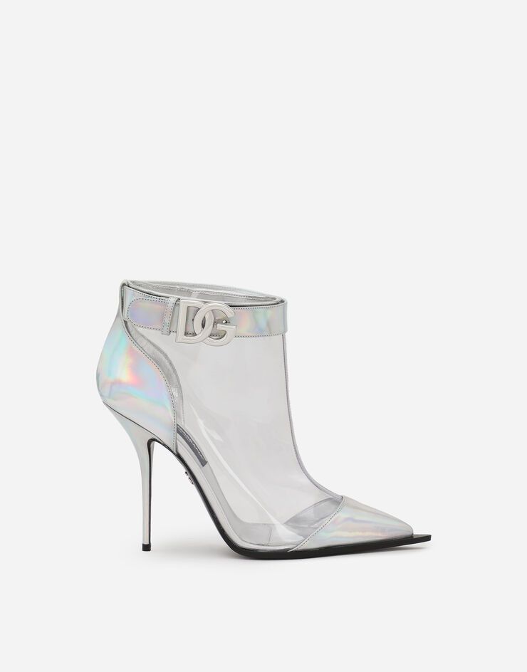 Dolce & Gabbana o1y0825 Spool Heel Ankle Boots in Silver Size US 7 / IT 37 - 1 Thumbnail