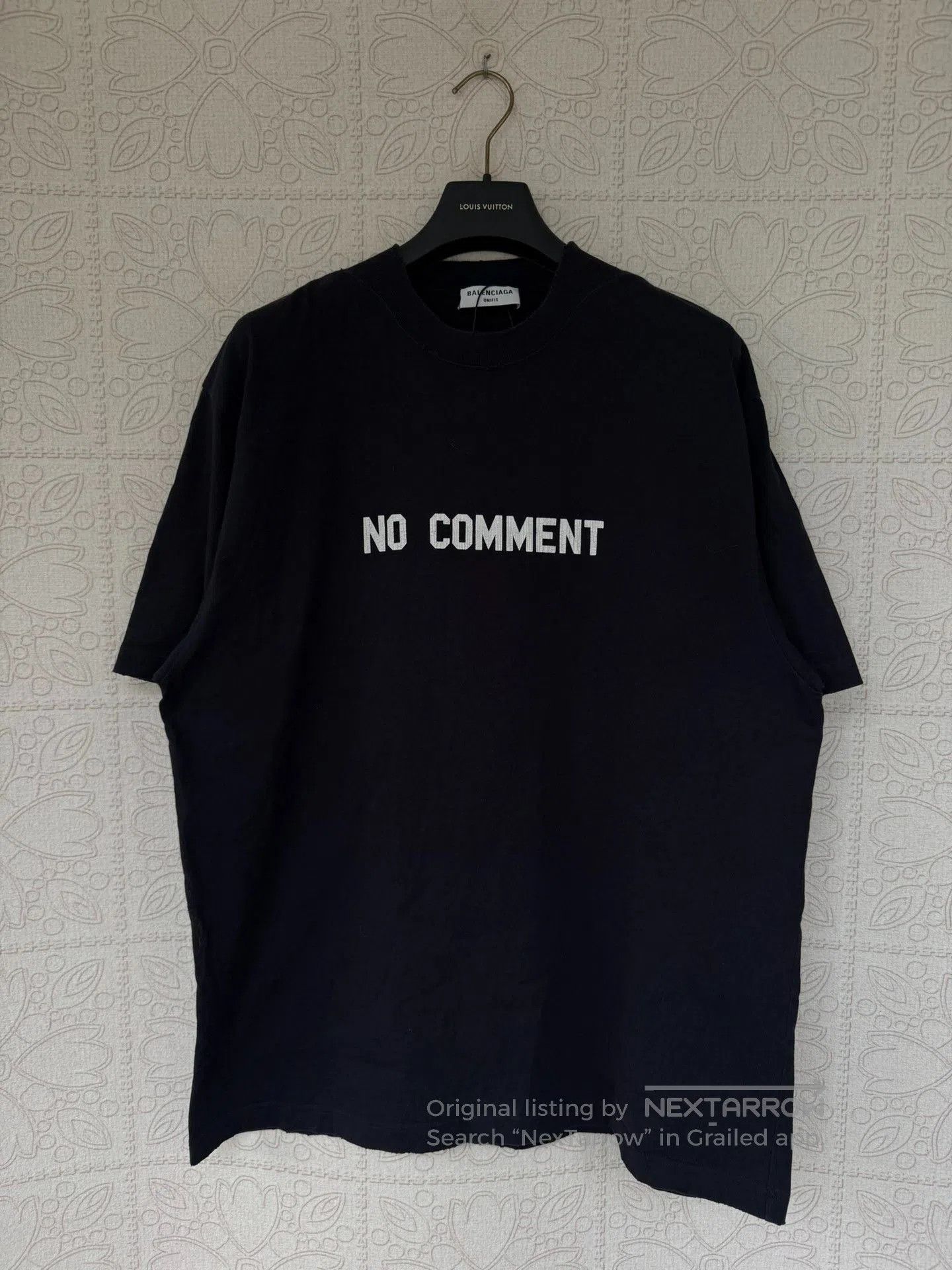 Balenciaga balenciaga no comment black short sleeve tee. Size XXS / US 00 / IT 34 - 1 Thumbnail