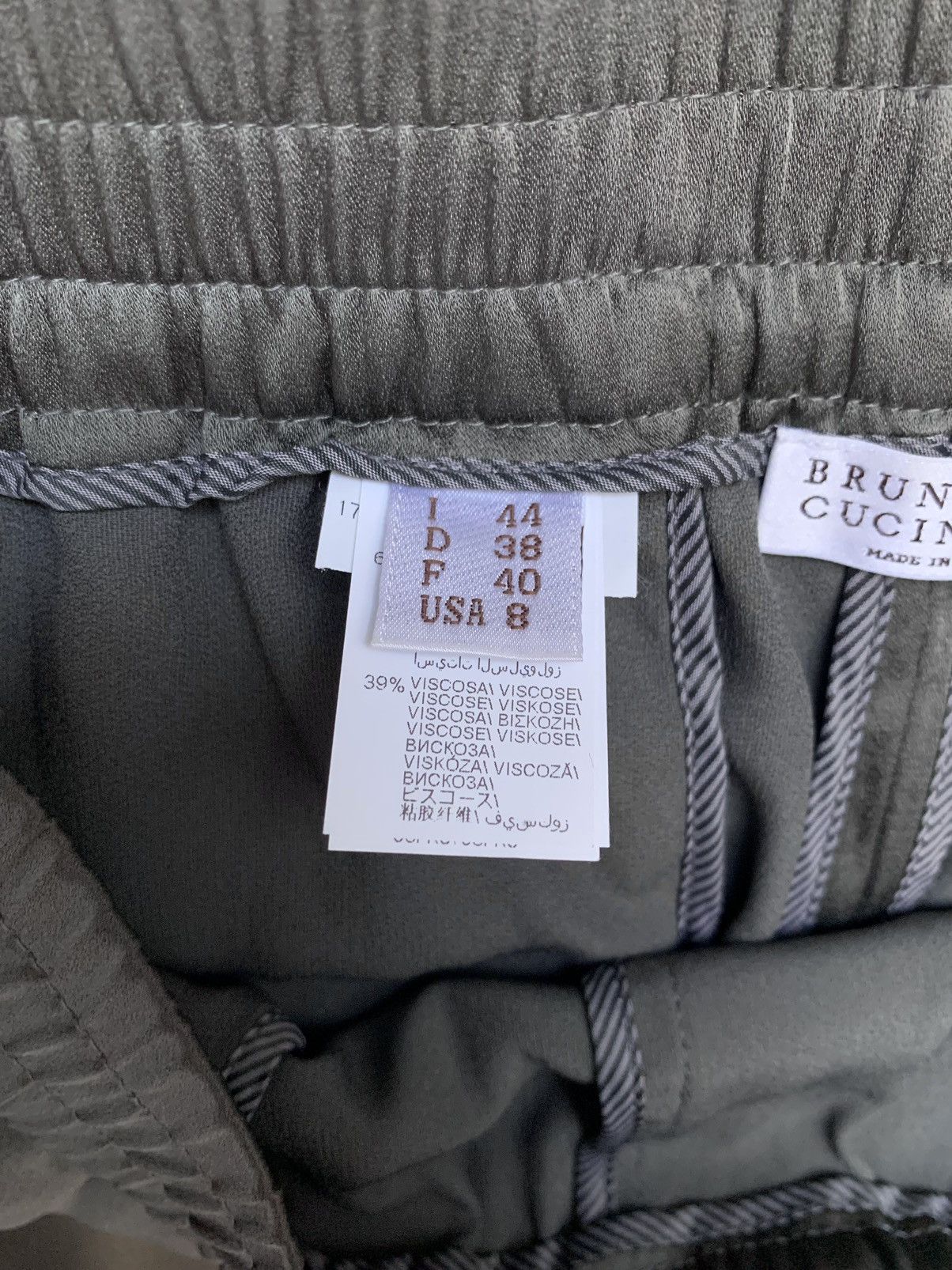 Brunello Cucinelli Brunello Cucinelli Track Stripe Pull-On Silk Pant Size 30" / US 8 / IT 44 - 16 Thumbnail