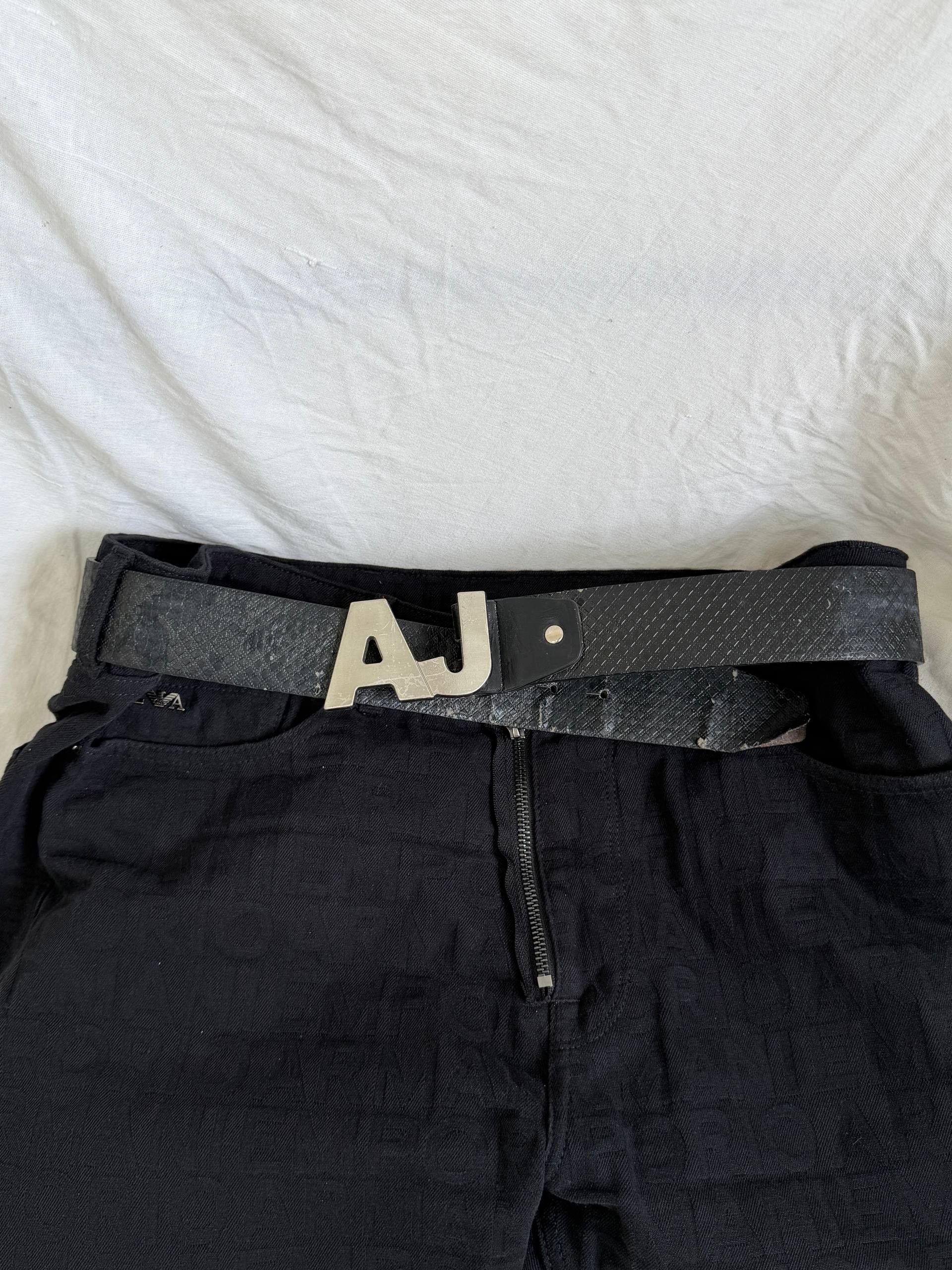 Armani Vintage Armani Jeans Big Logo Metal Logo Archive Belt Size ONE SIZE - 1 Thumbnail